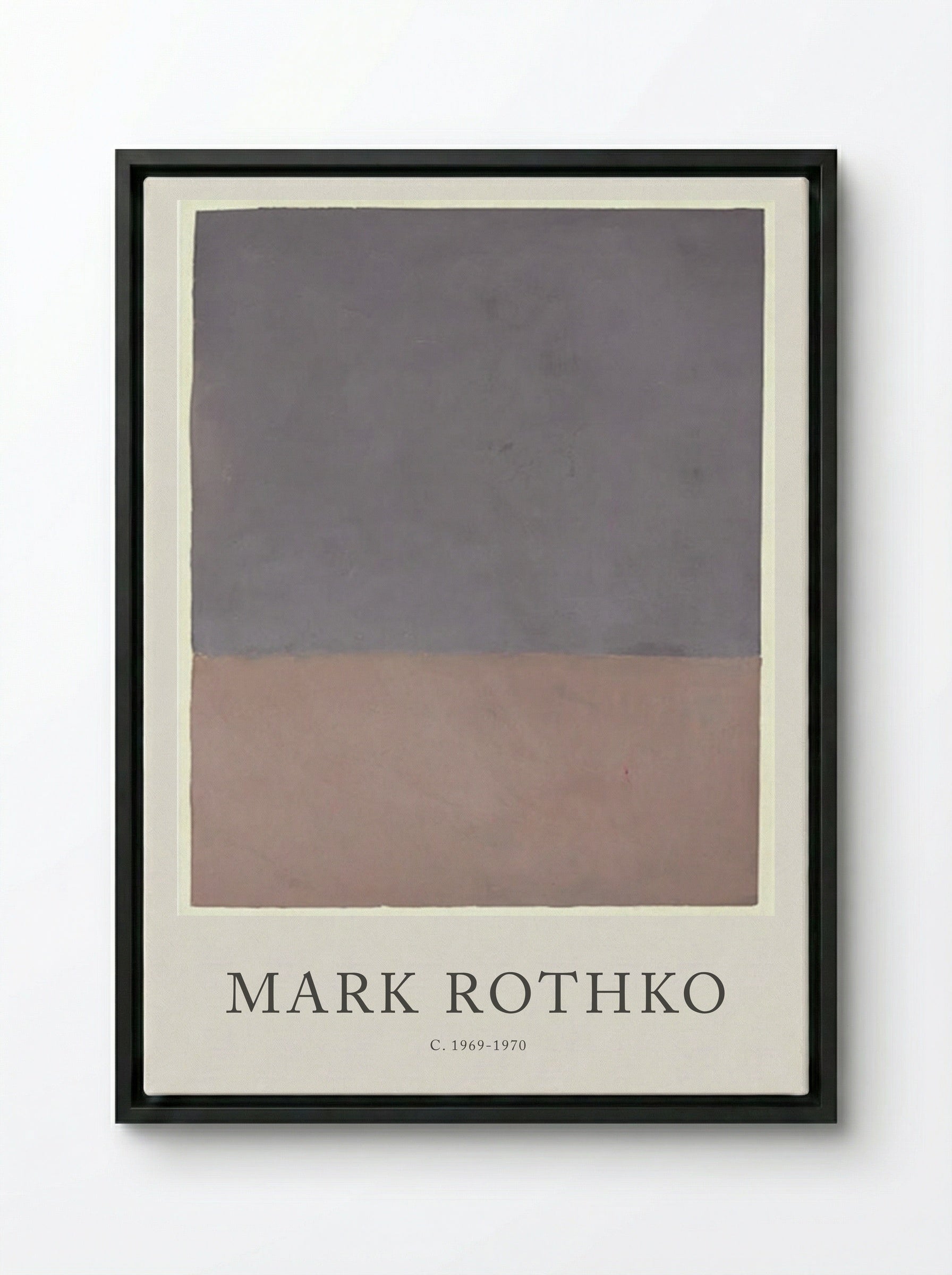 Untitled (Violet and Brown) - Mark Rothko - Framed Canvas Black