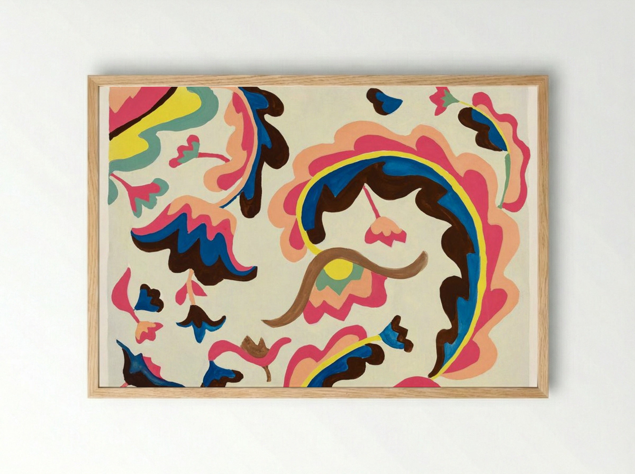Design for Bedspread - Elizabeth 'Betty' Boyd - Framed Print Wood