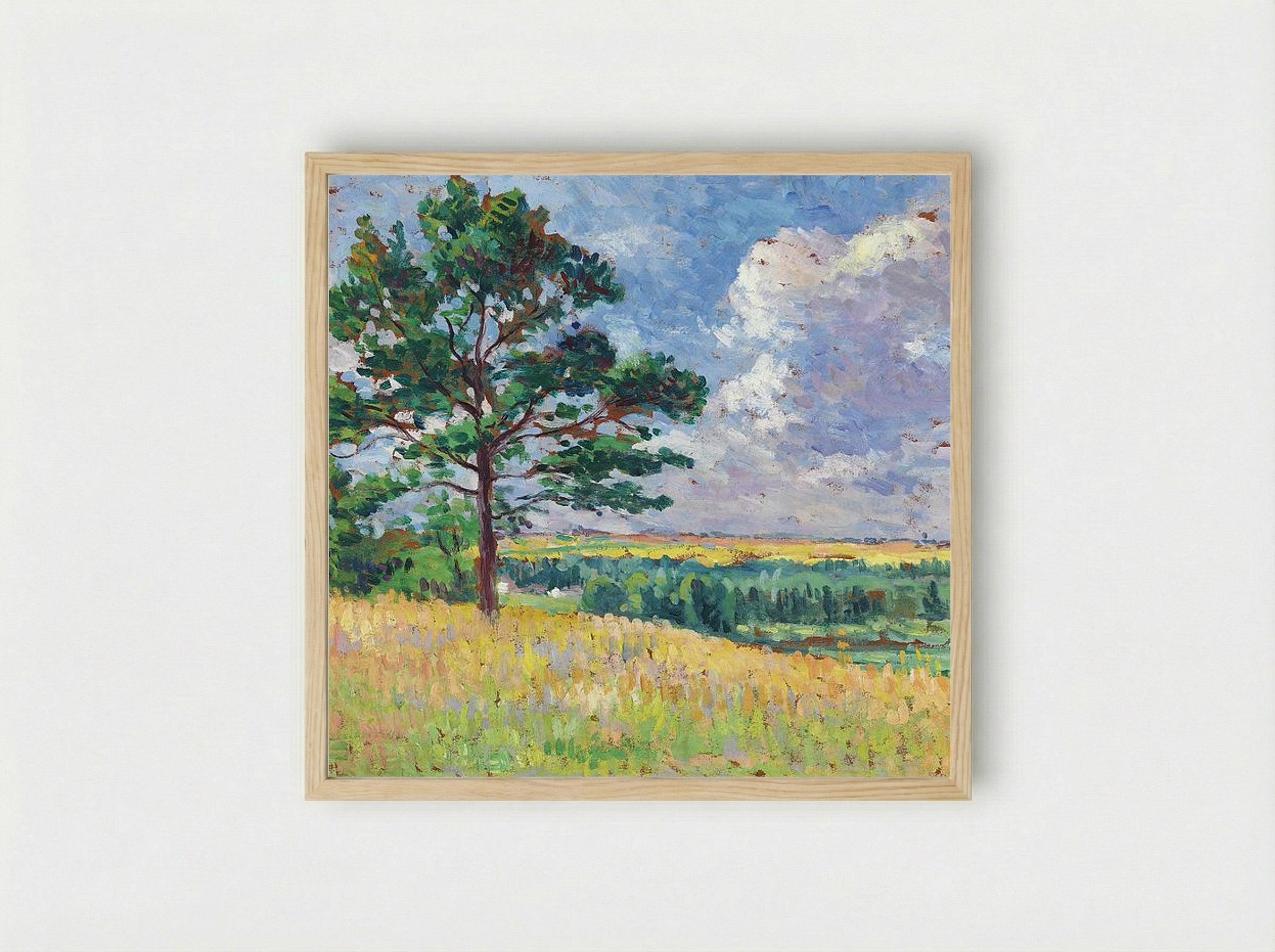 Paysage près de Méréville - Maximilien Luce - Framed Print Wood