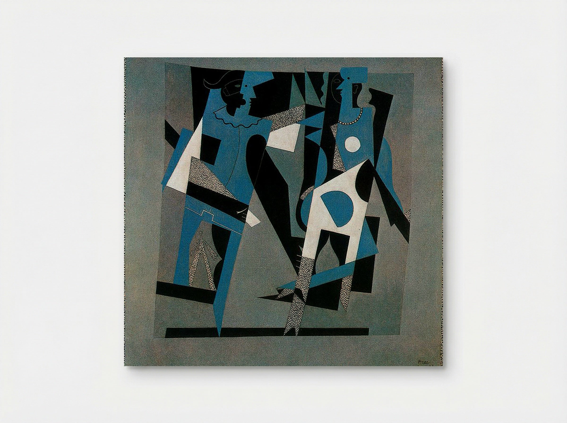 Harlequin and Woman with Necklace - Alexandra Exter - Poster