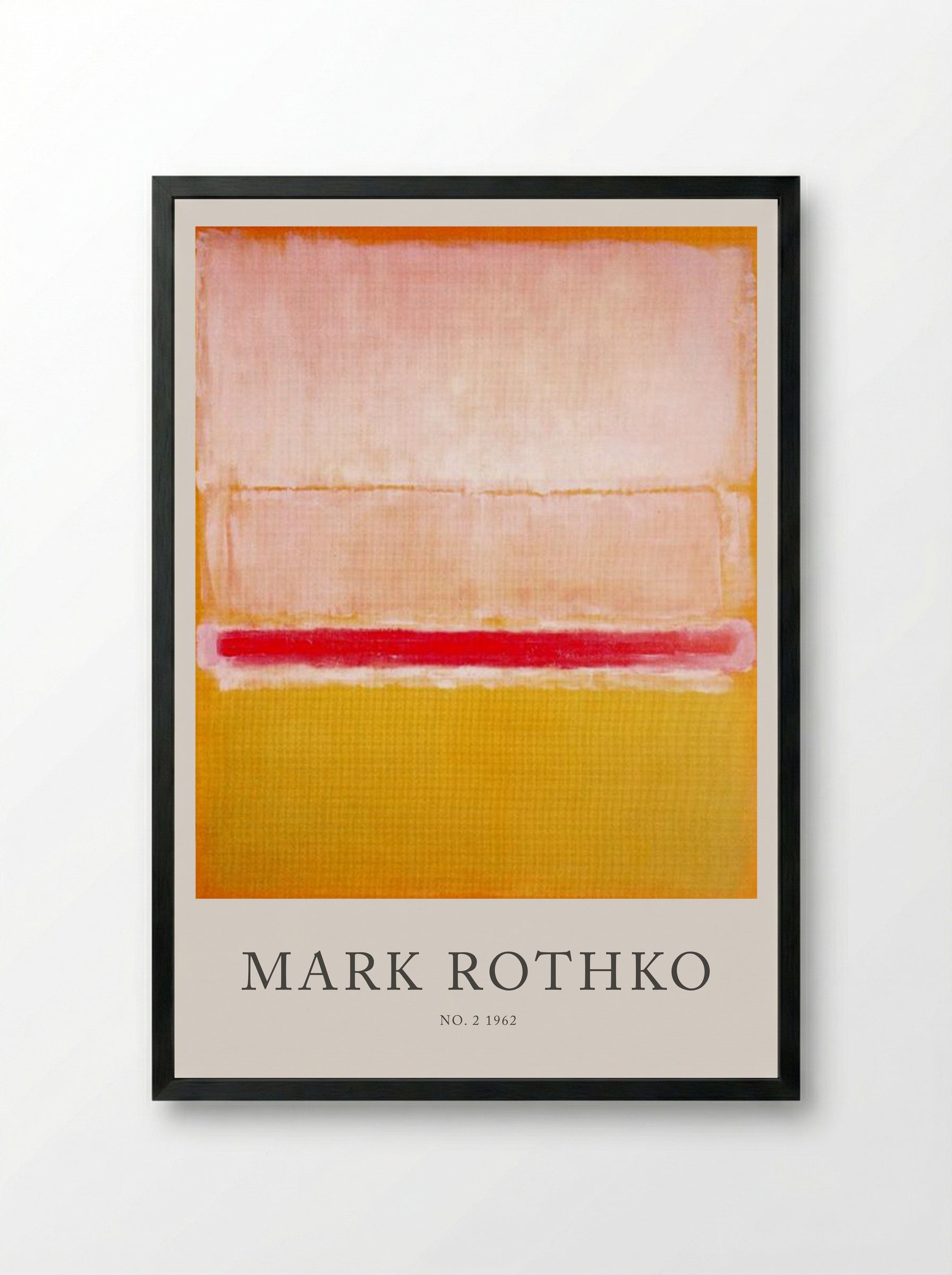 No. 2, 1962 - Mark Rothko - Framed Print Black