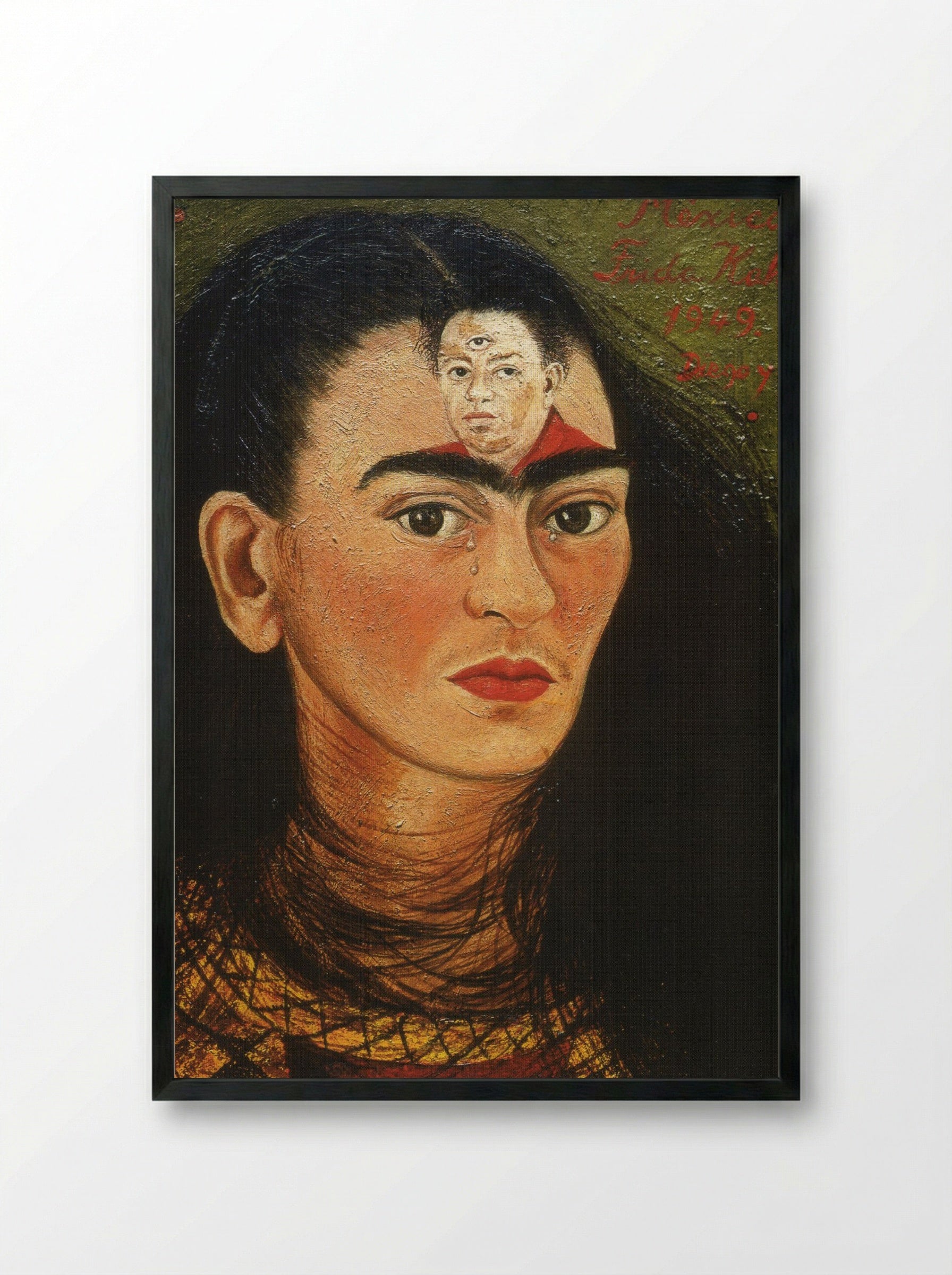 Diego and I - Frida Kahlo - Framed Print Black