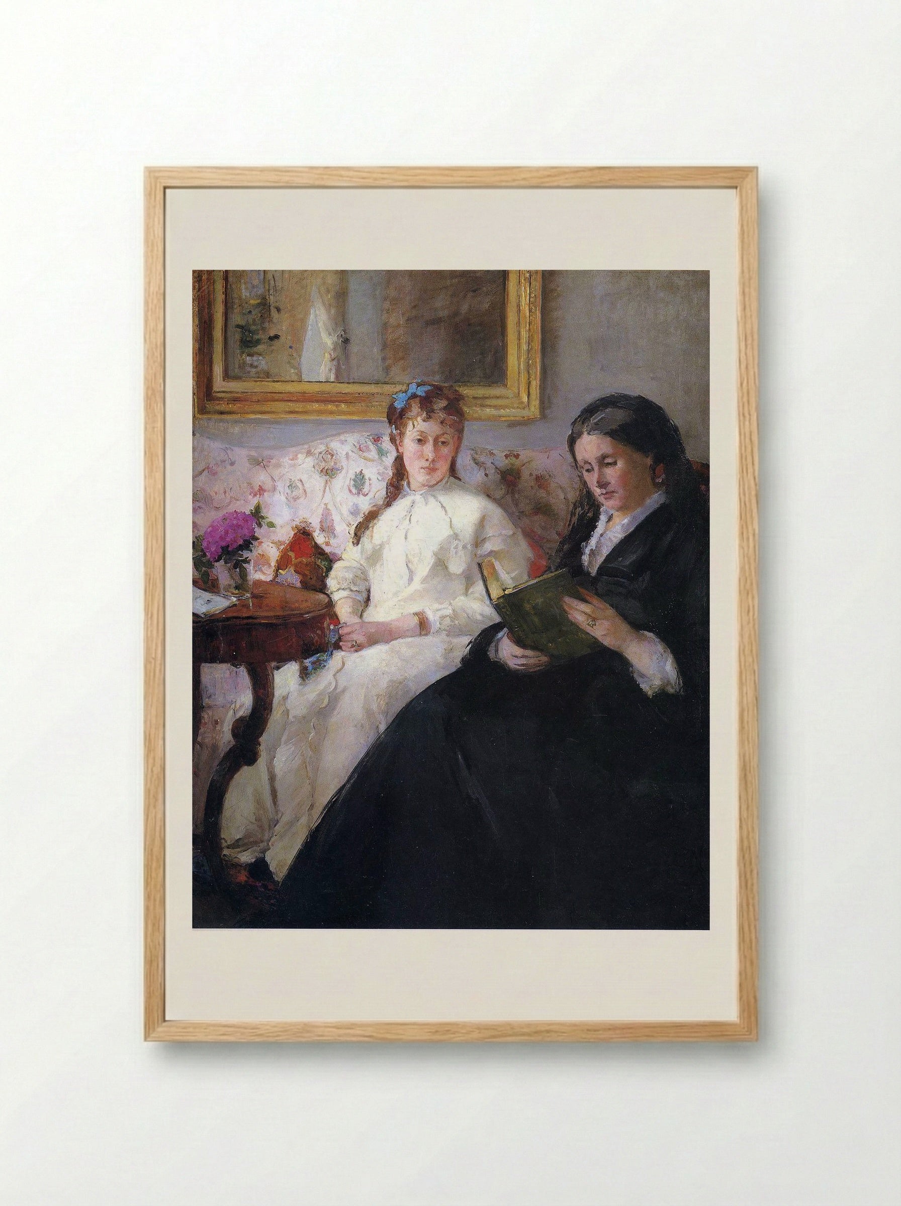 Portrait of the Artist's Mother and Sister - Berthe Morisot - Framed Print Wood
