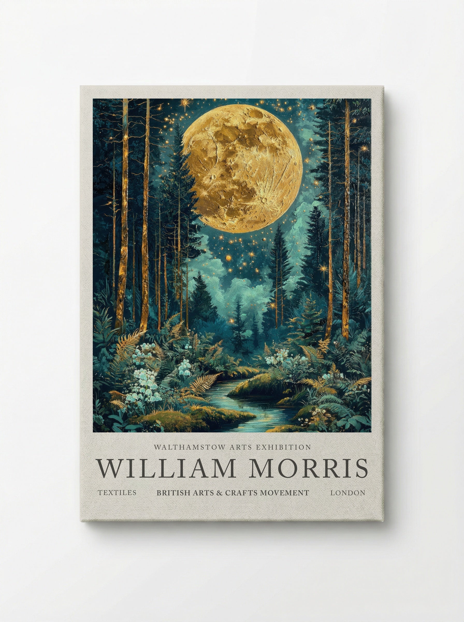 Moonlit Forest - William Morris - Canvas