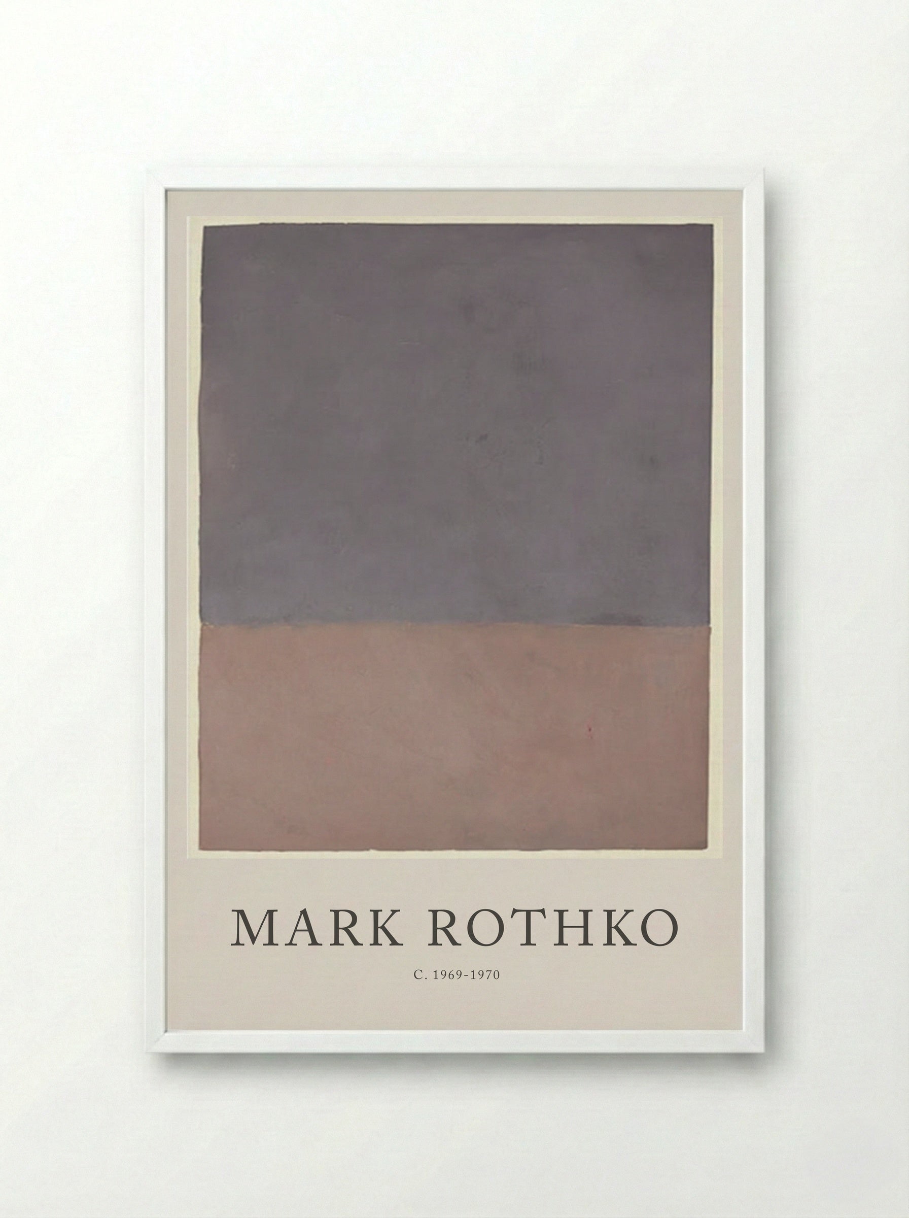 Untitled (Violet and Brown) - Mark Rothko - Framed Print White