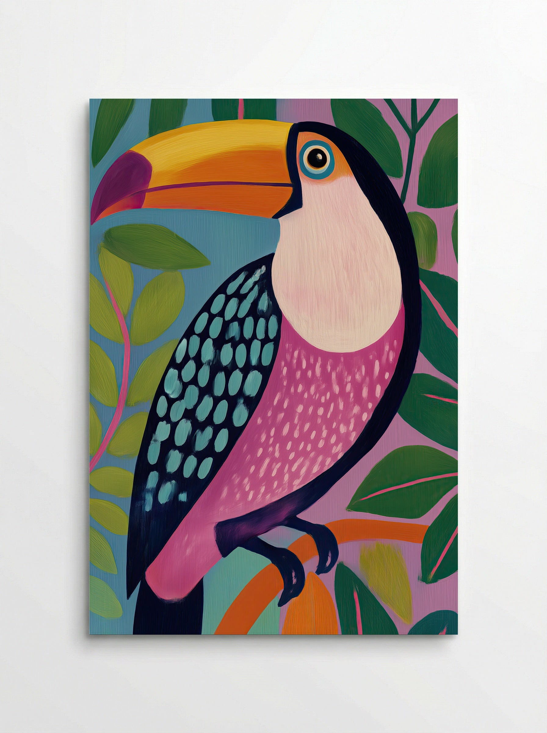 Tropical Toucan Colour Burst Art Print - Poster