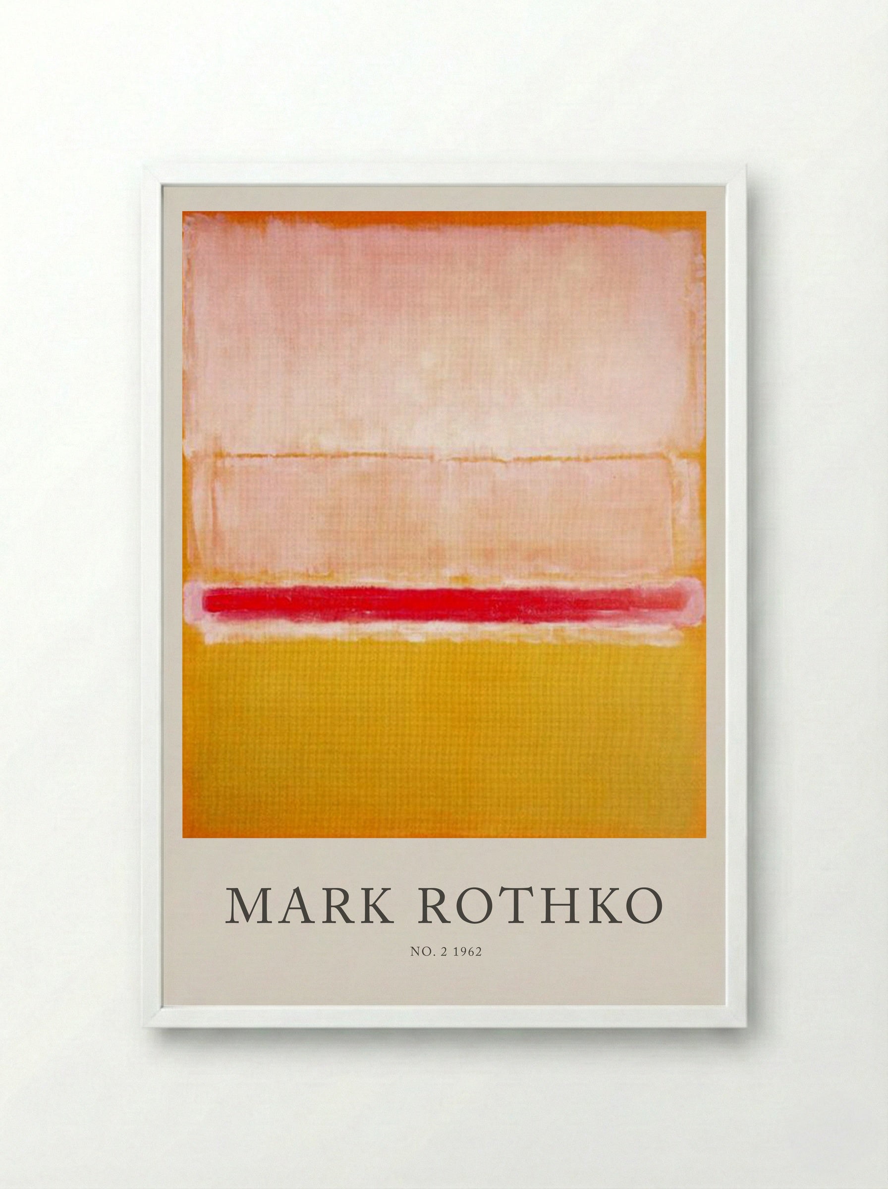 No. 2, 1962 - Mark Rothko - Framed Print White