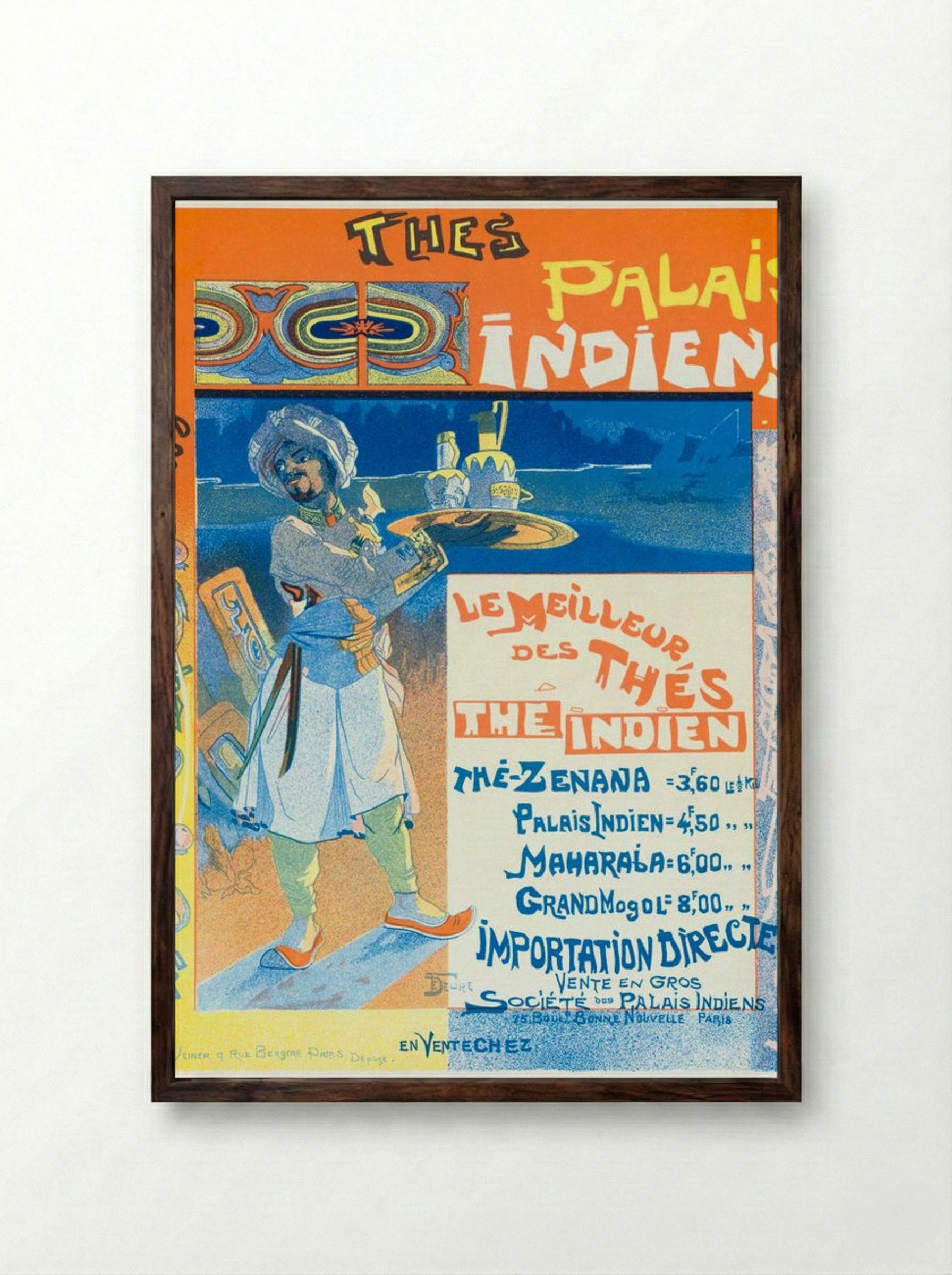 Thés du Palais Indien - Georges de Feure - Framed Print Dark Wood