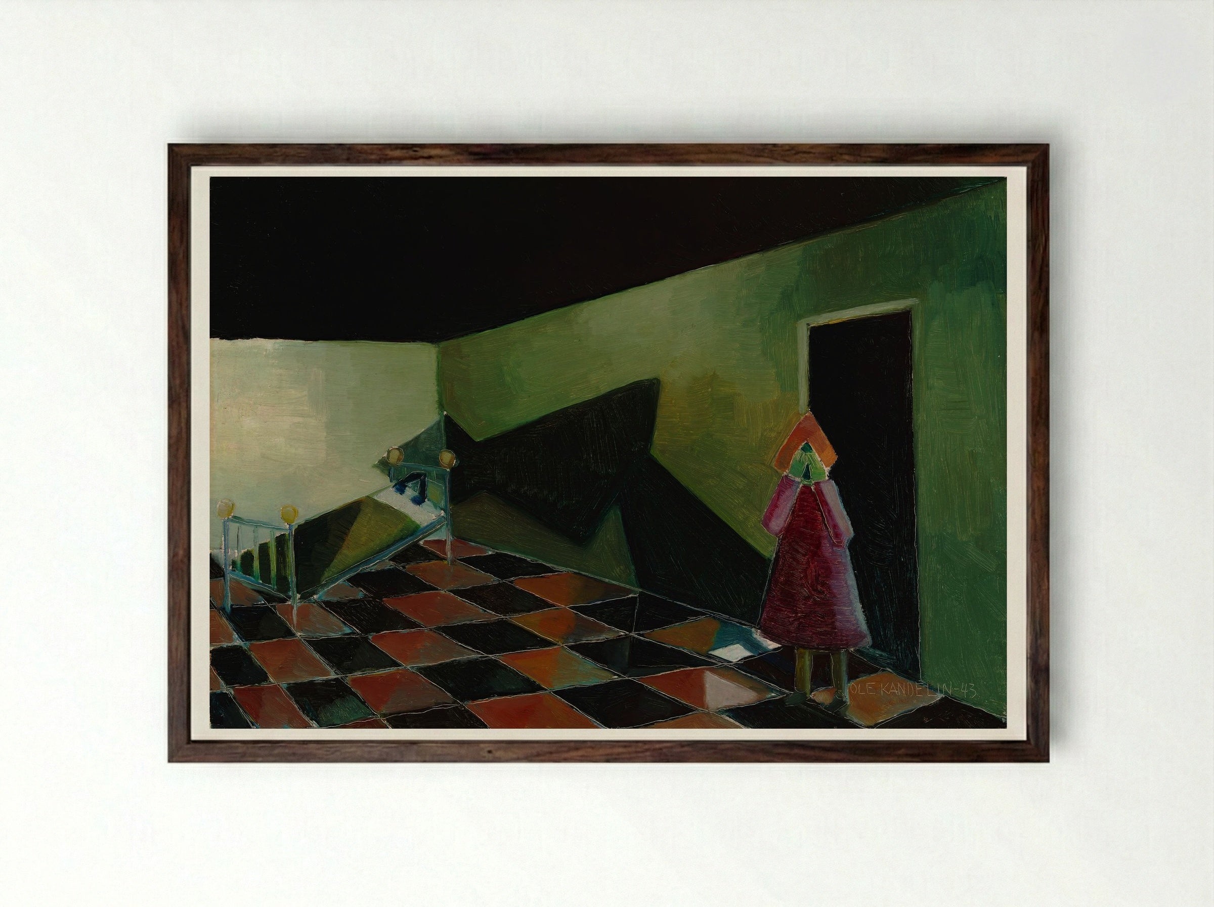 Orphan - Ole Kandelin - Framed Print Dark Wood