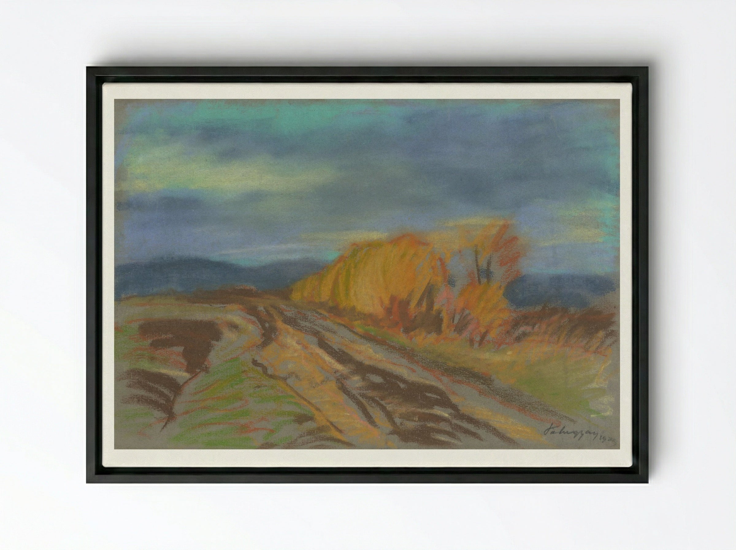 Autumn Motif - Zolo Palugyay - Framed Canvas Black