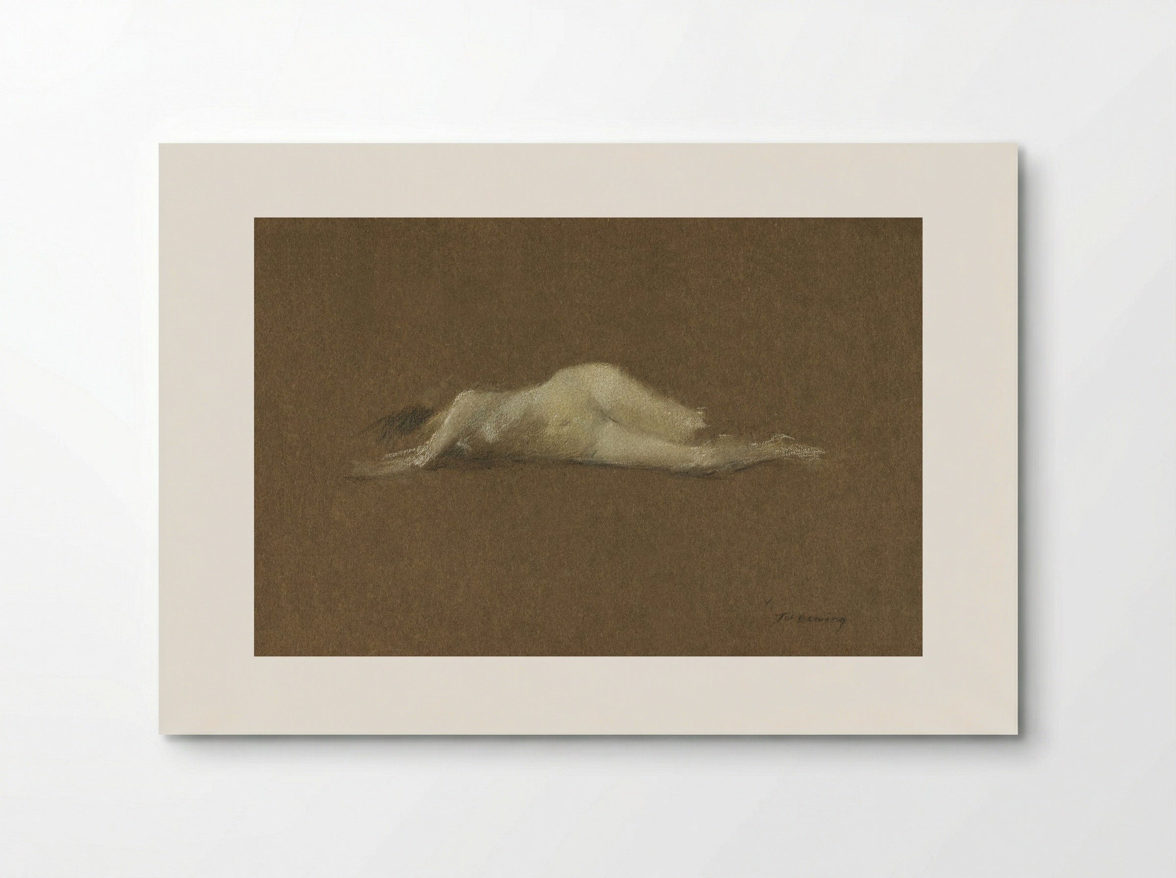 Nude Woman on Her Side - Thomas Wilmer Dewing - Poster