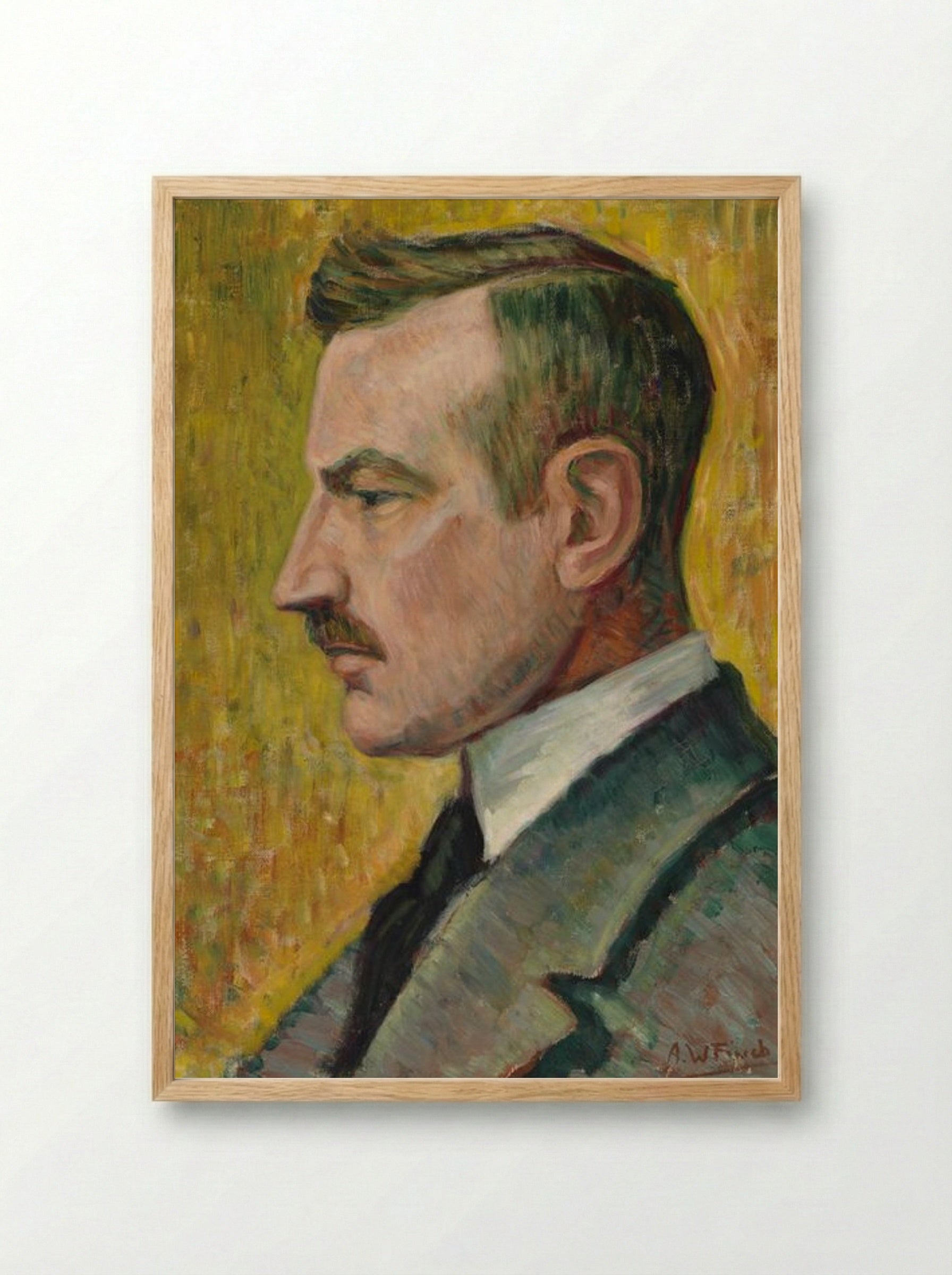 Portrait of Magnus Enckell - Alfred William Finch - Framed Print Wood