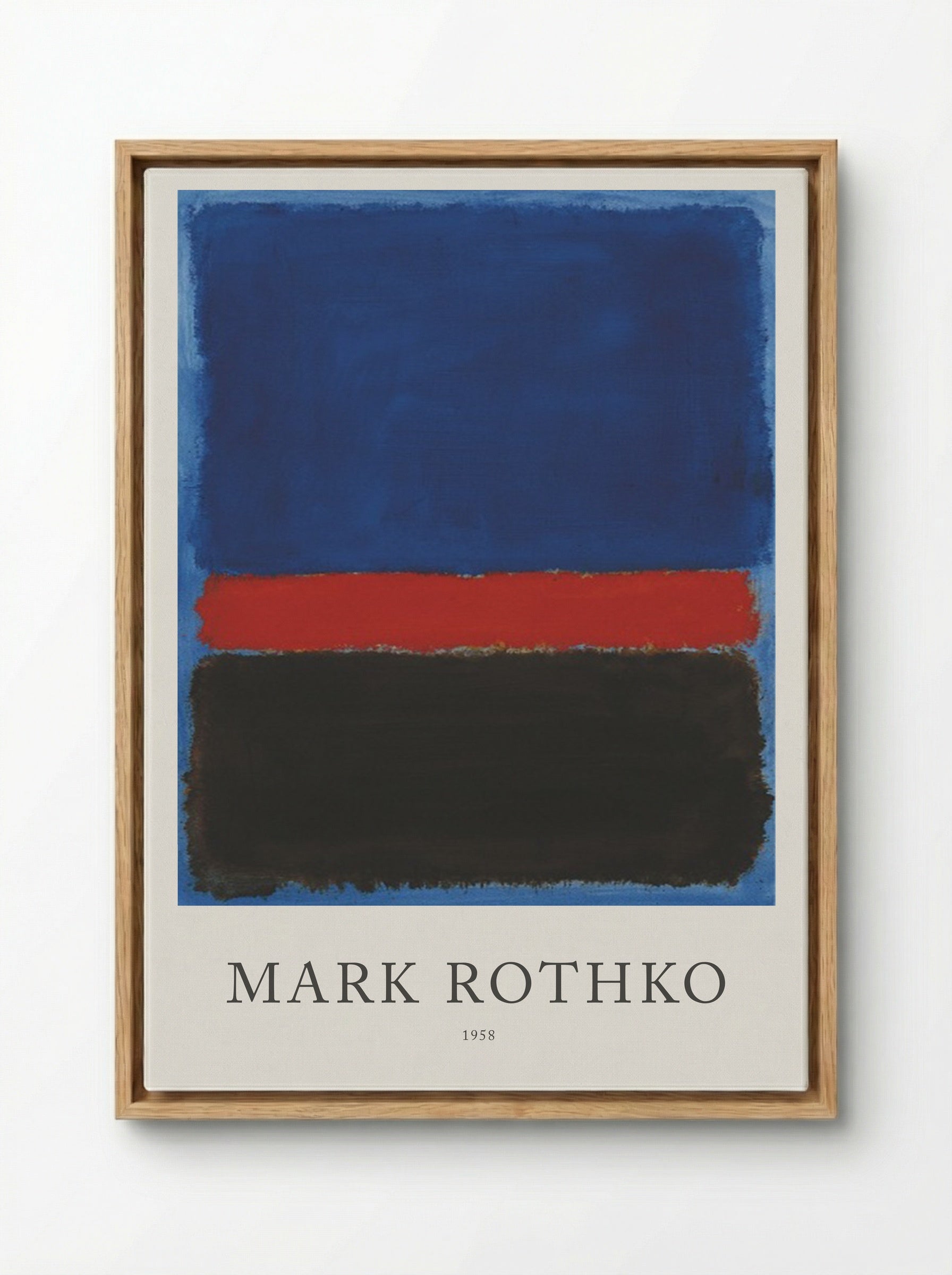 Untitled (Blue, Red, Black) - Mark Rothko - Framed Canvas Wood