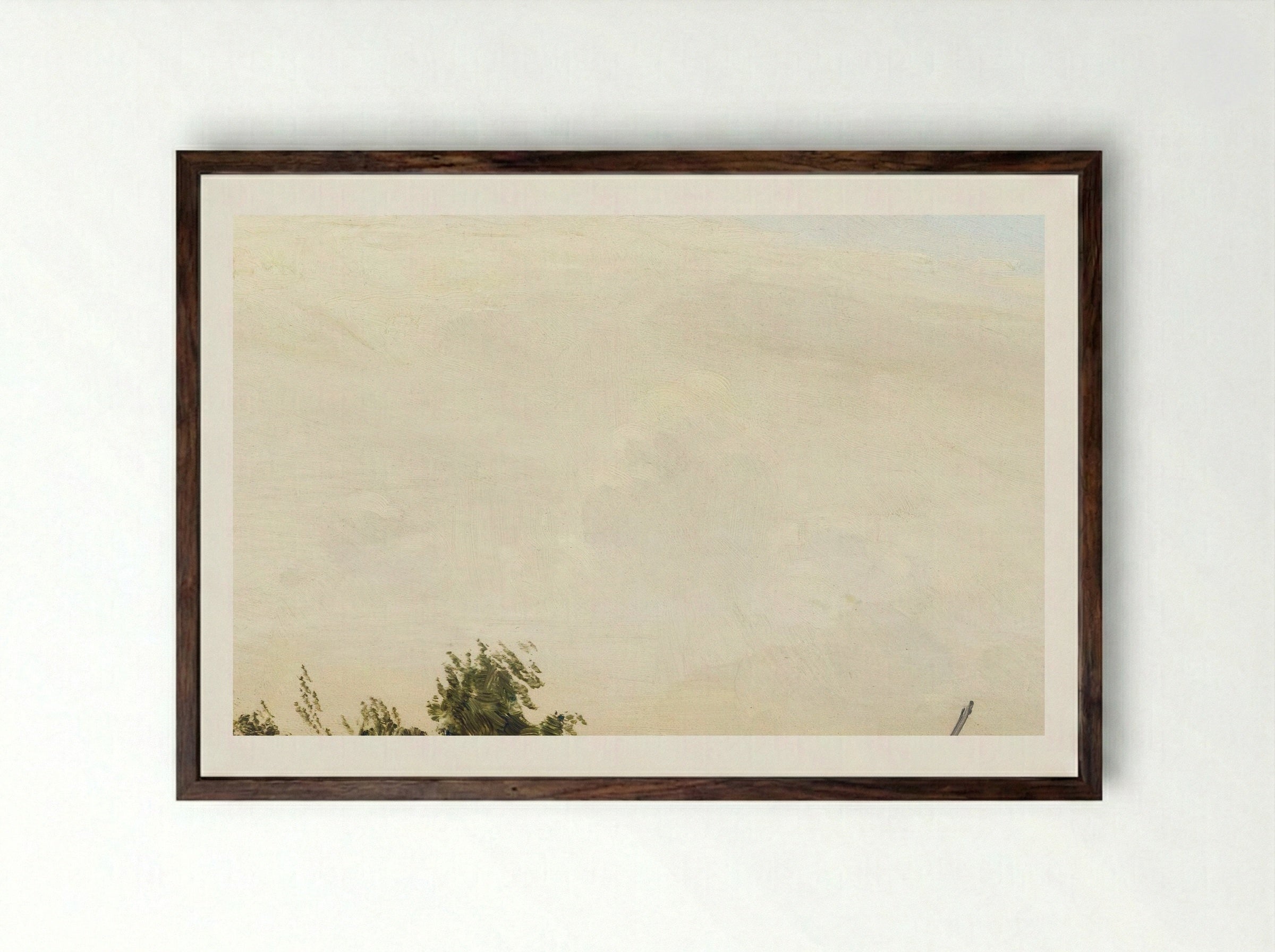 Meadow Landscape on the Spaarne - Gerrit Willem Dijsselhof - Framed Print Dark Wood