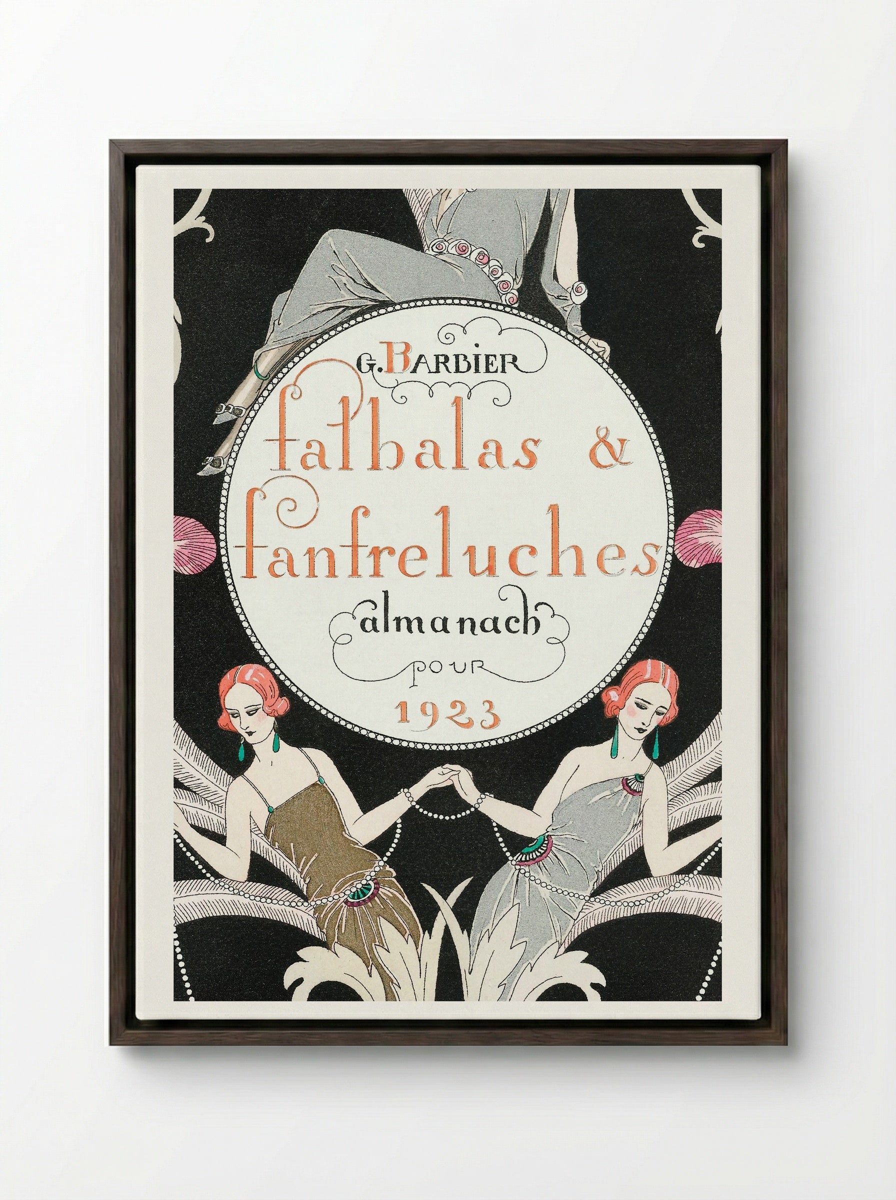 Falbalas et Fanfreluches - George Barbier - Framed Canvas Dark Wood
