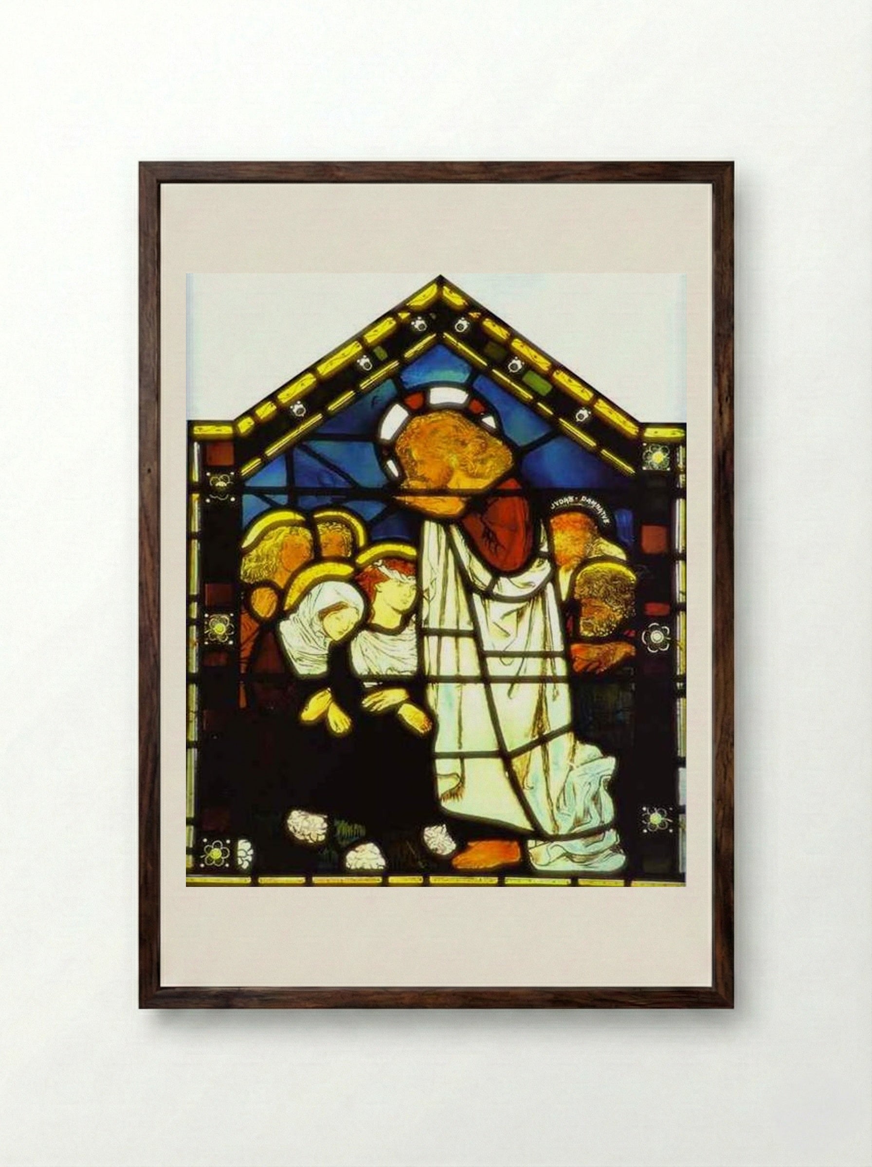 The Sermon on the Mount - Dante Gabriel Rossetti - Framed Print Dark Wood