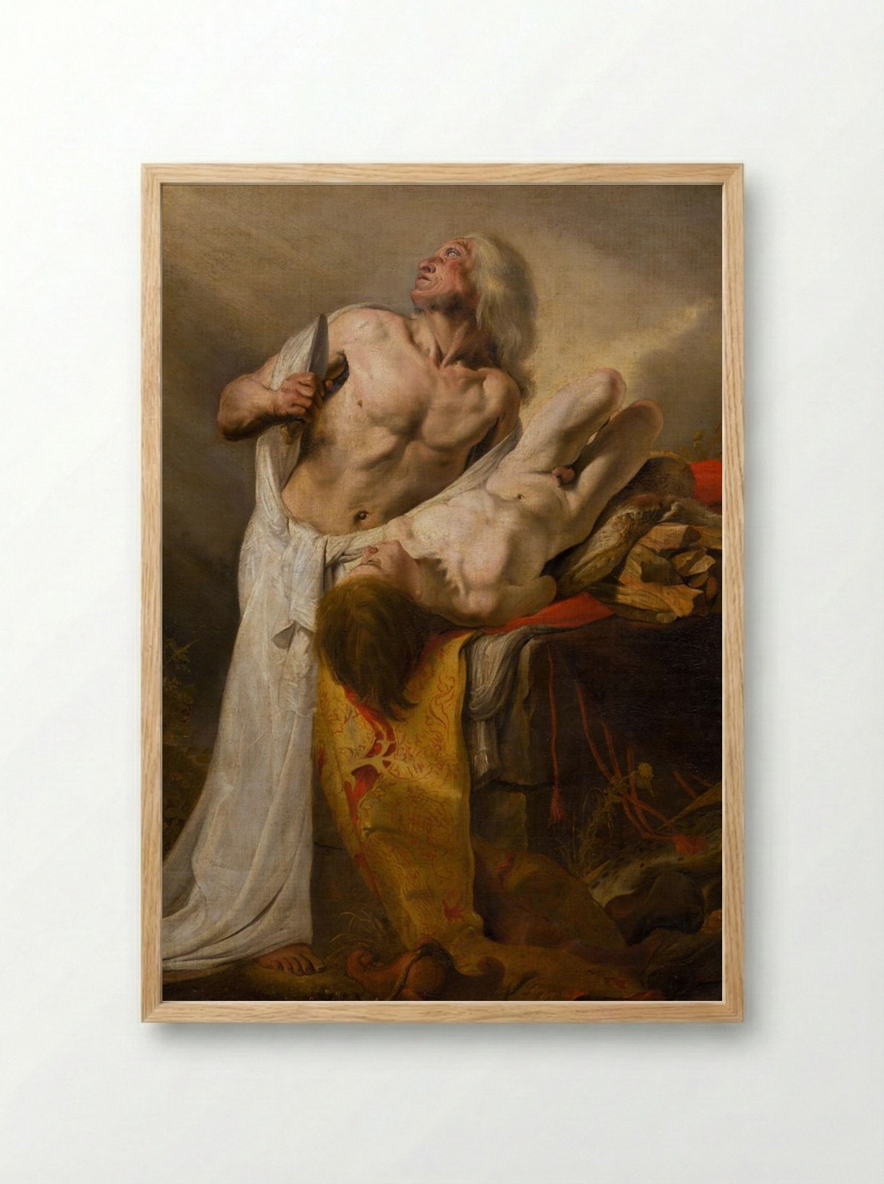 The Sacrifice of Isaac - Pieter de Grebber - Framed Print Wood