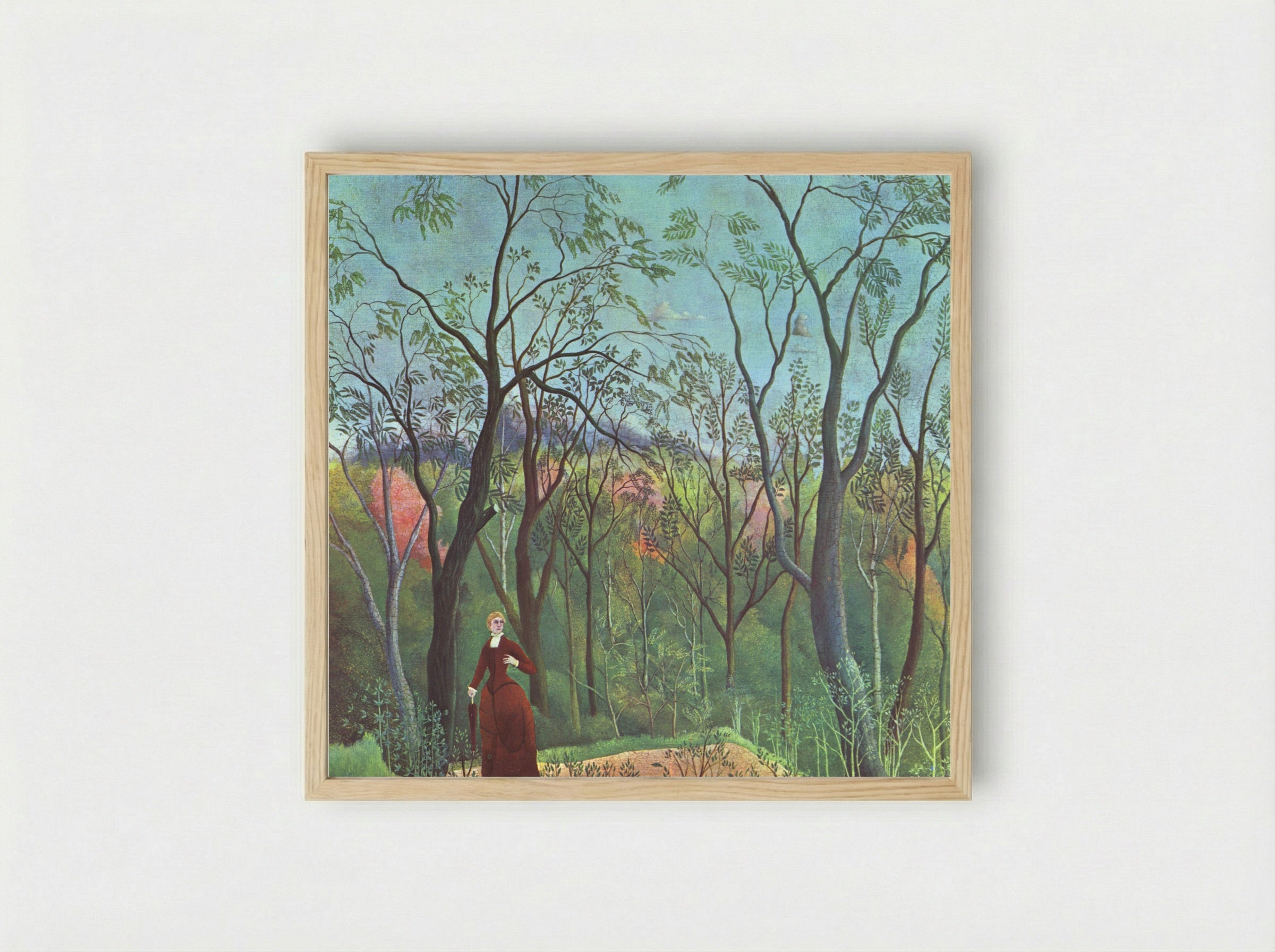 The Walk in the Forest - Henri Rousseau - Framed Print Wood