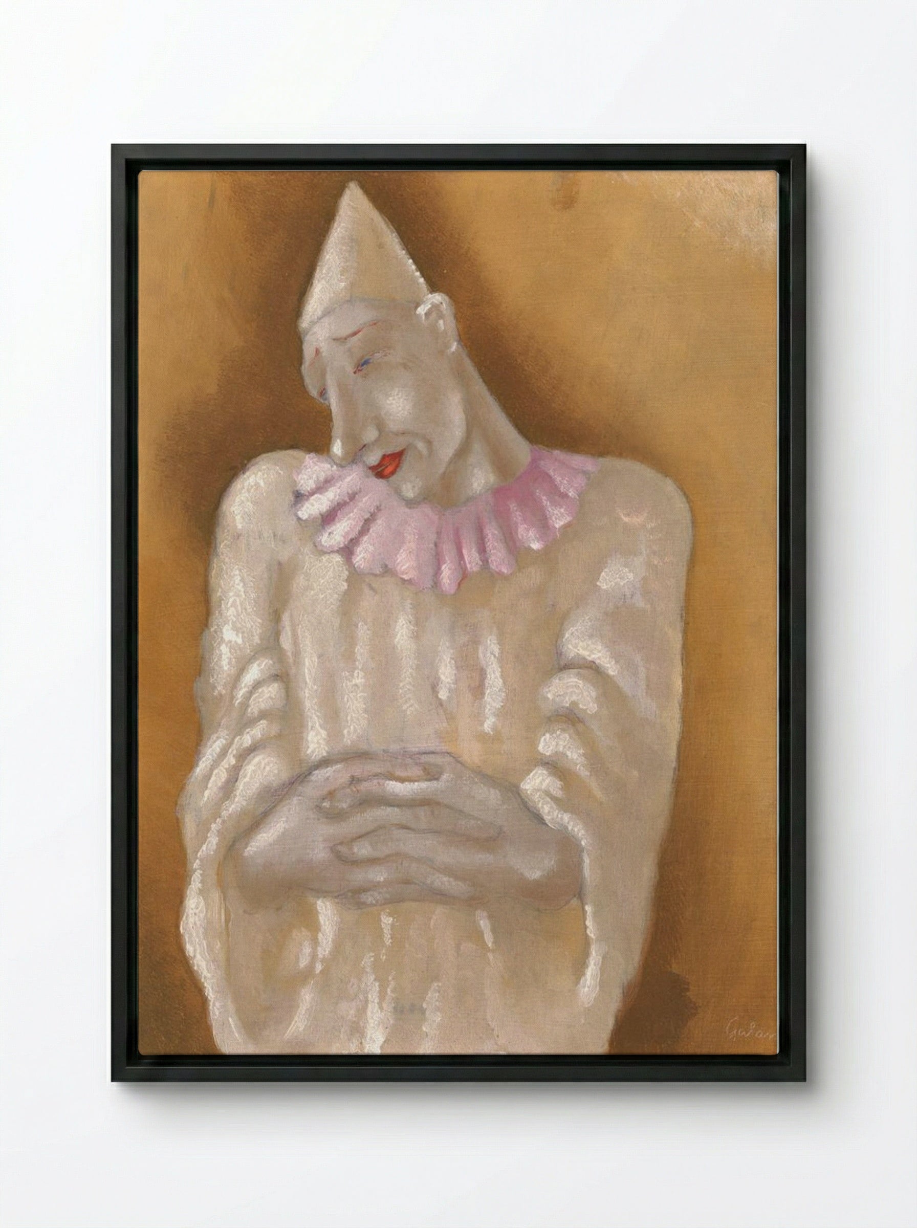 Clown - Mikuláš Galanda - Framed Canvas Black