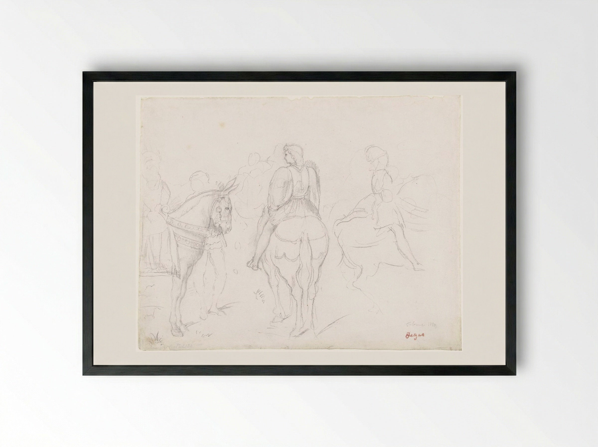 Ruiters - Edgar Degas - Framed Print Black