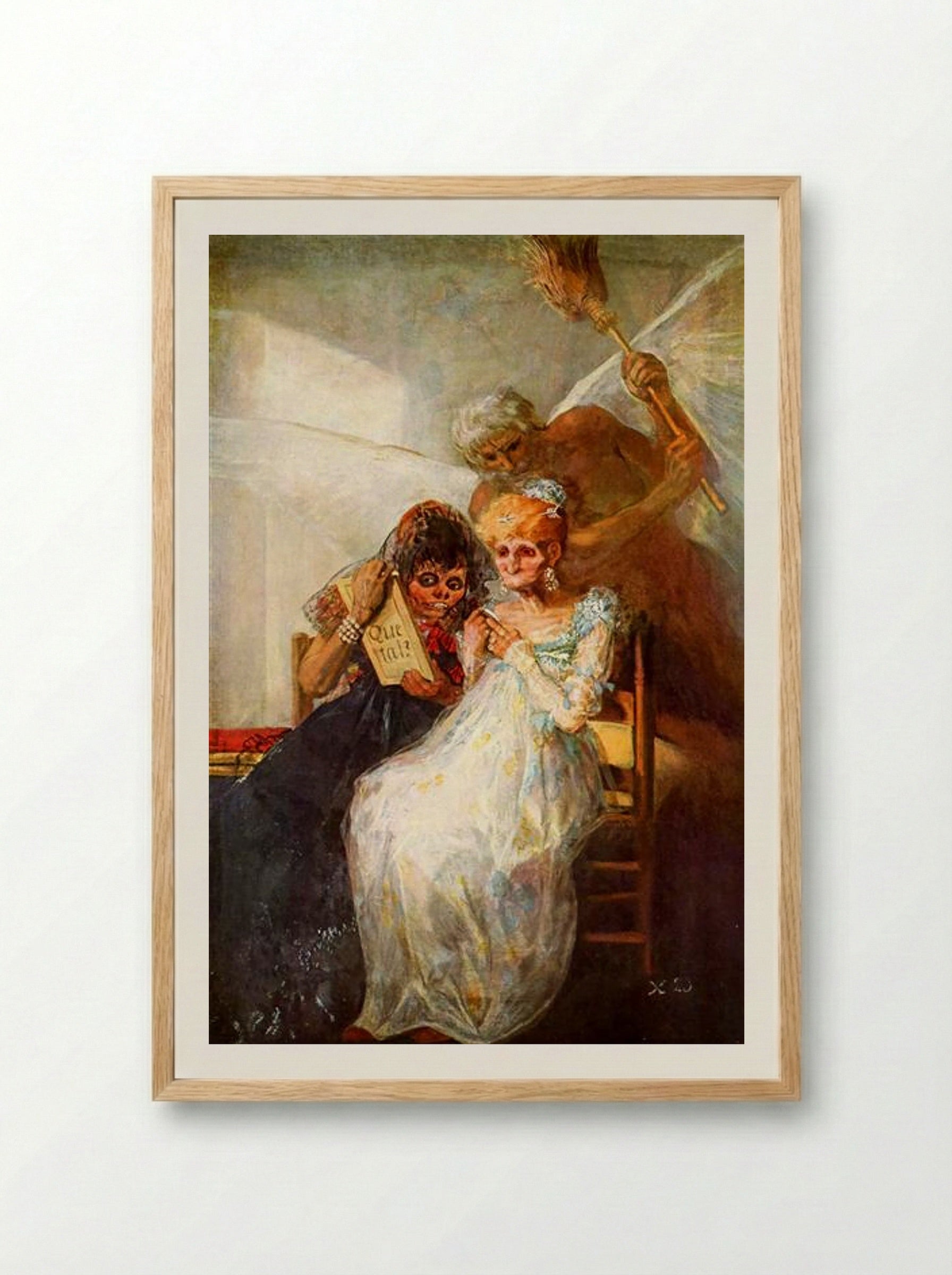 Time of the Old Women - Francisco Goya - Framed Print Wood