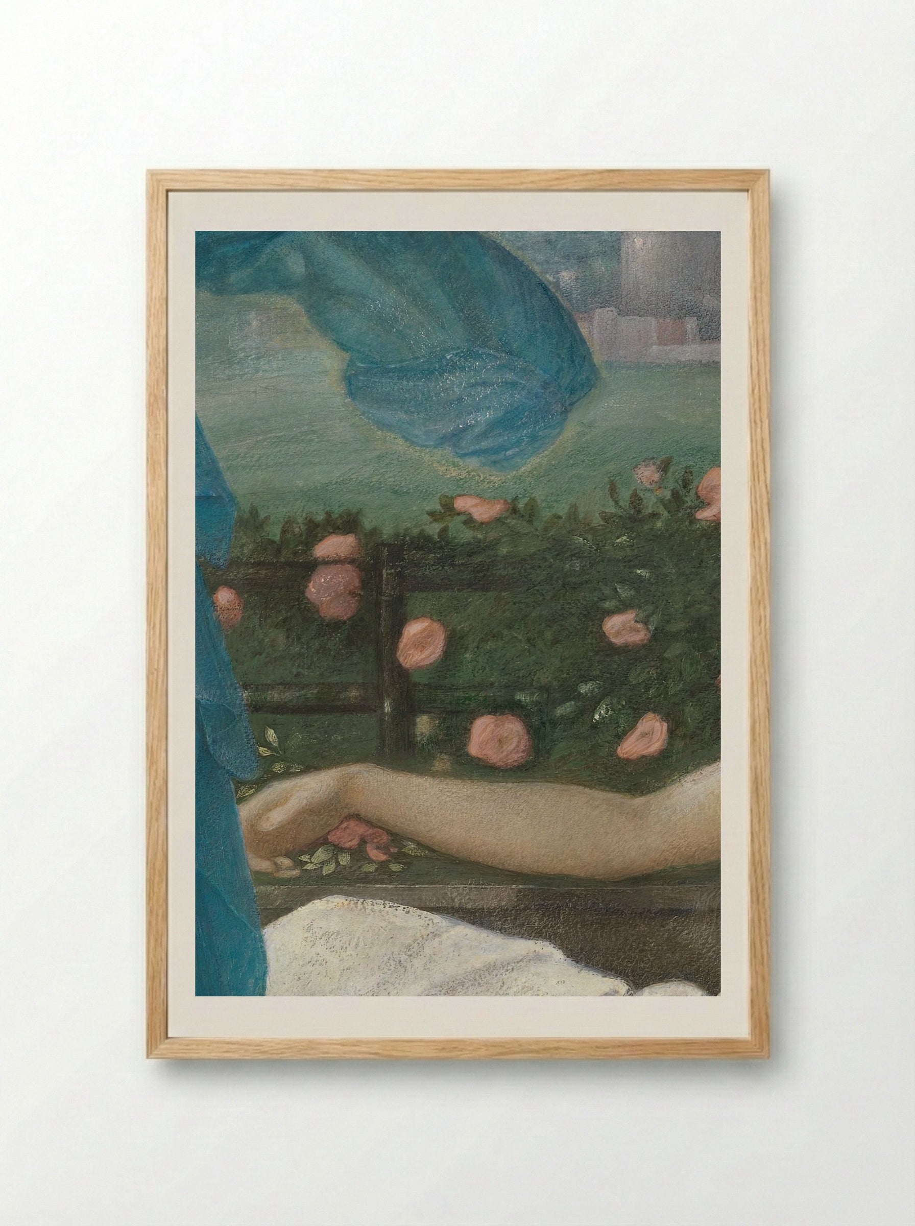 Cupid and Psyche - Edward Burne-Jones - Framed Print Wood