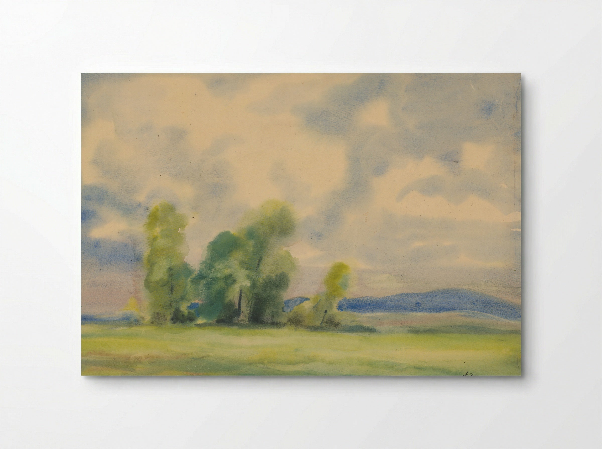 Landscape with Trees and Cloudy Sky - Zolo Palugyay - Poster