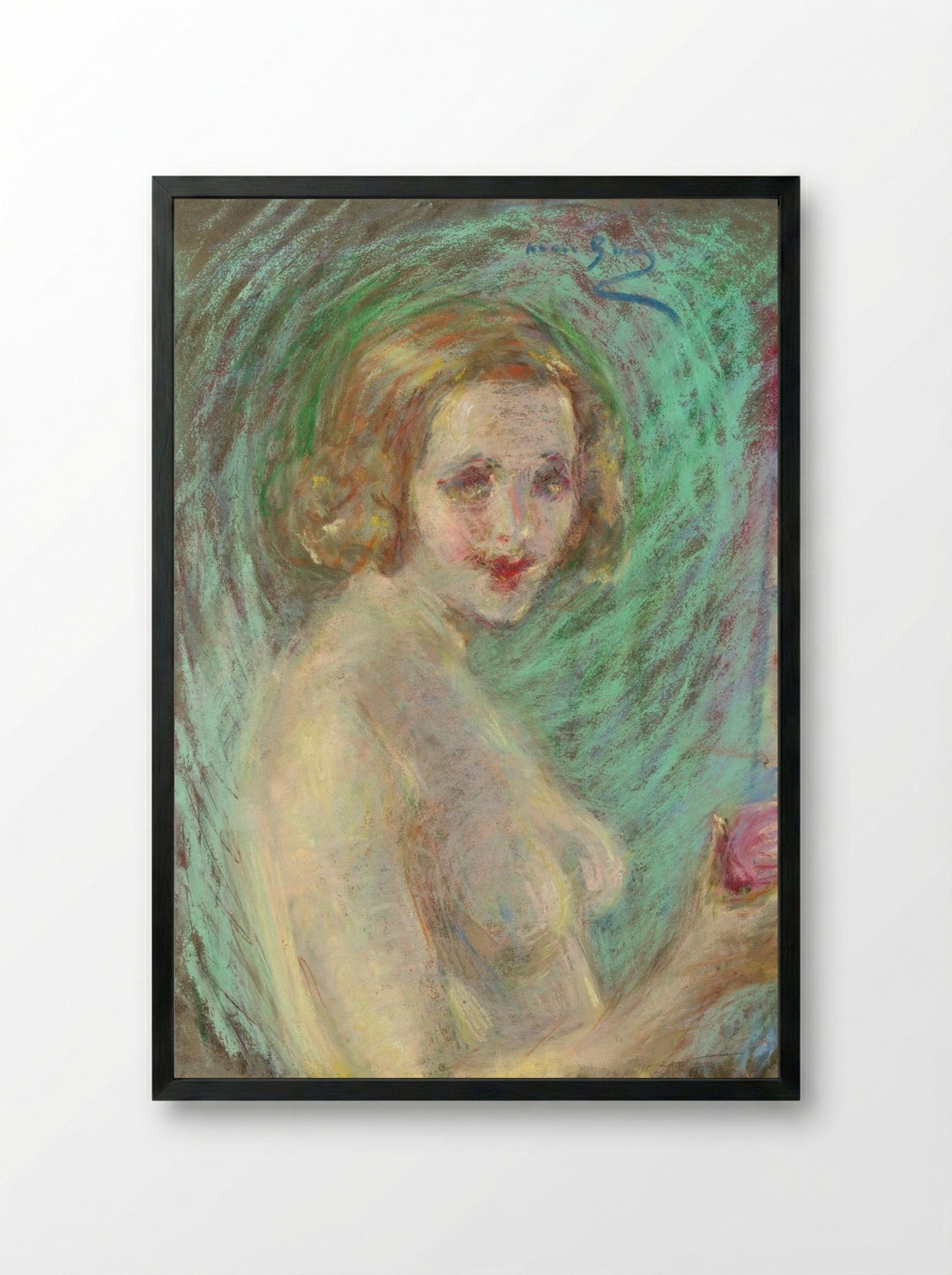 Nude with Fruit - Alice Pike Barney - Framed Print Black