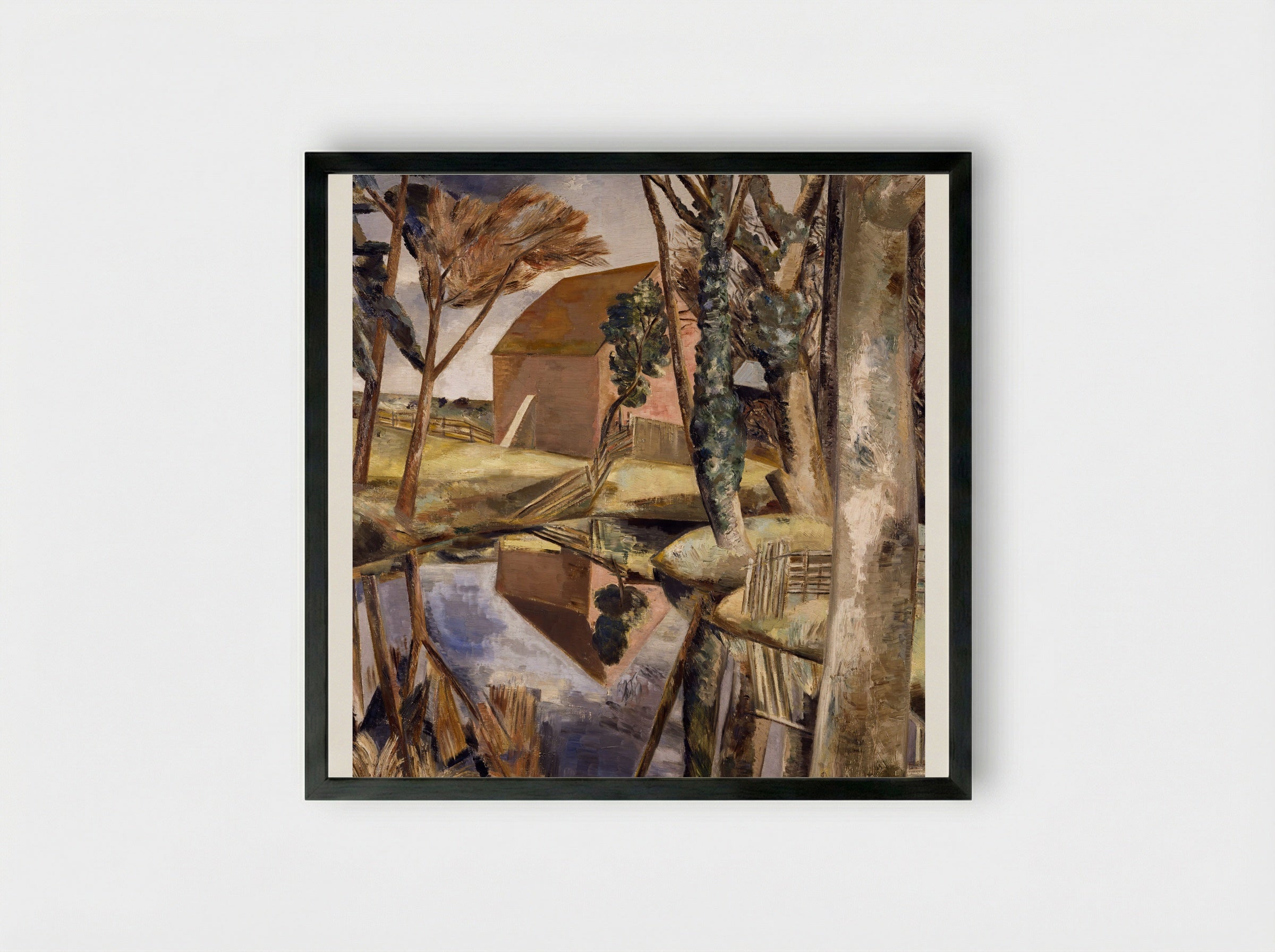 Oxenbridge Pond - Paul Nash - Framed Print Black