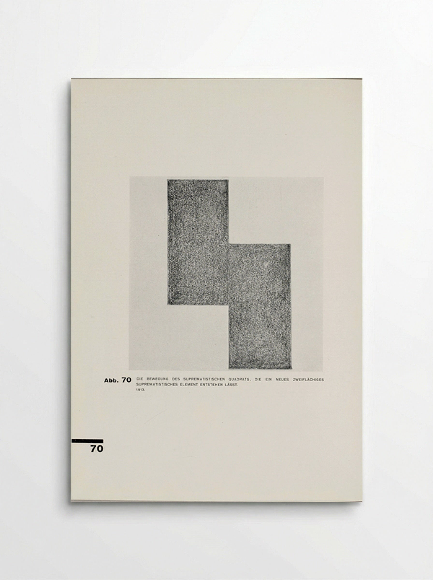 The Movement of the Suprematistic Square, Which Constitutes a New Dihedral Suprematistic Element - Kazimir Malevich - Poster