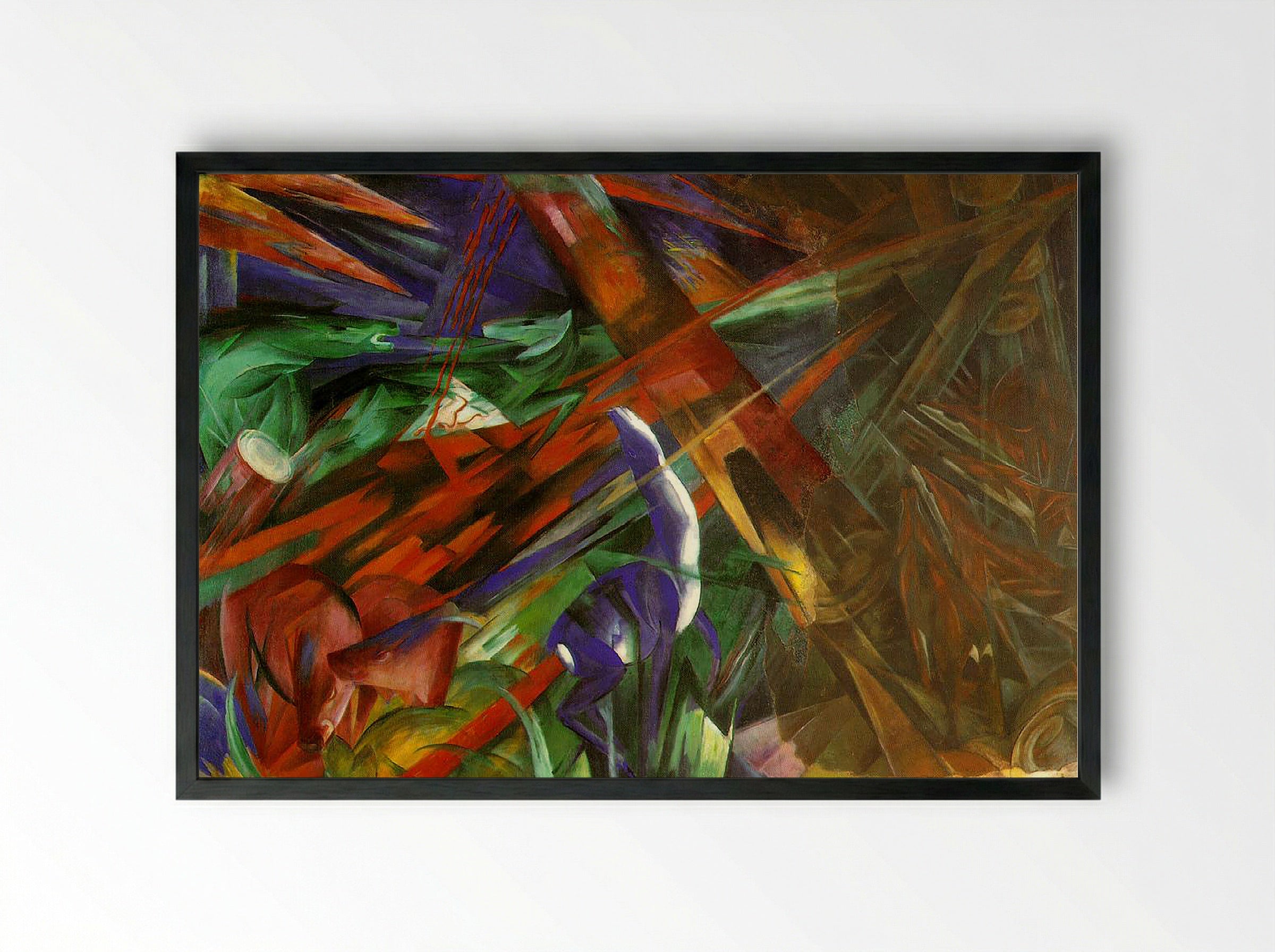 The Fate of the Animals - Franz Marc - Framed Print Black