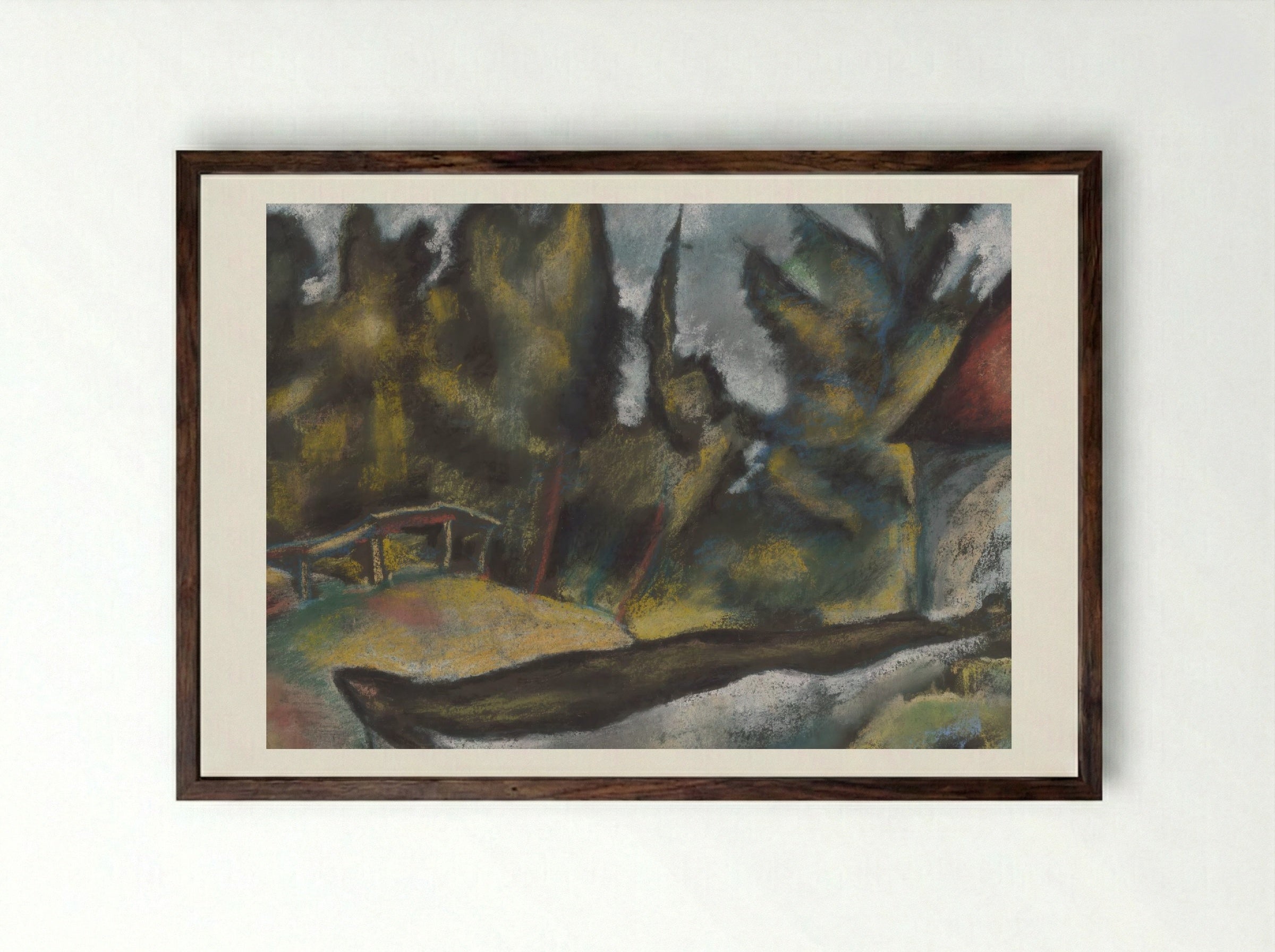 Kosice Calvary - Konstantin Bauer - Framed Print Dark Wood