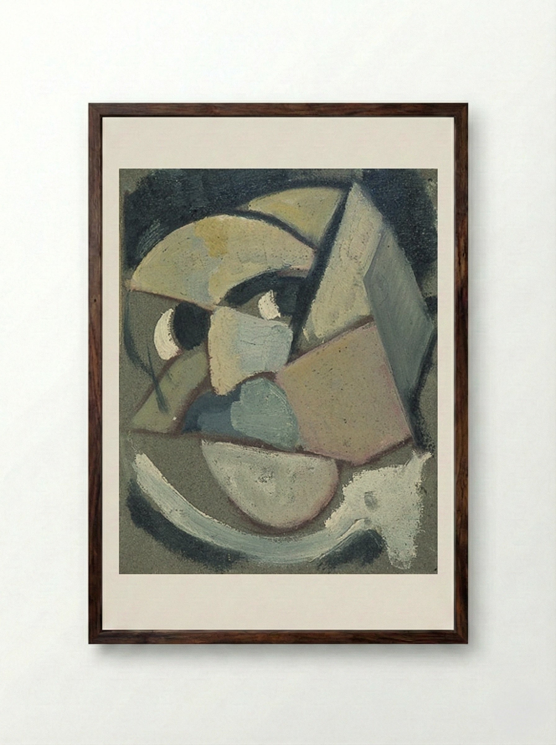 Abstract Portrait - Theo van Doesburg - Framed Print Dark Wood