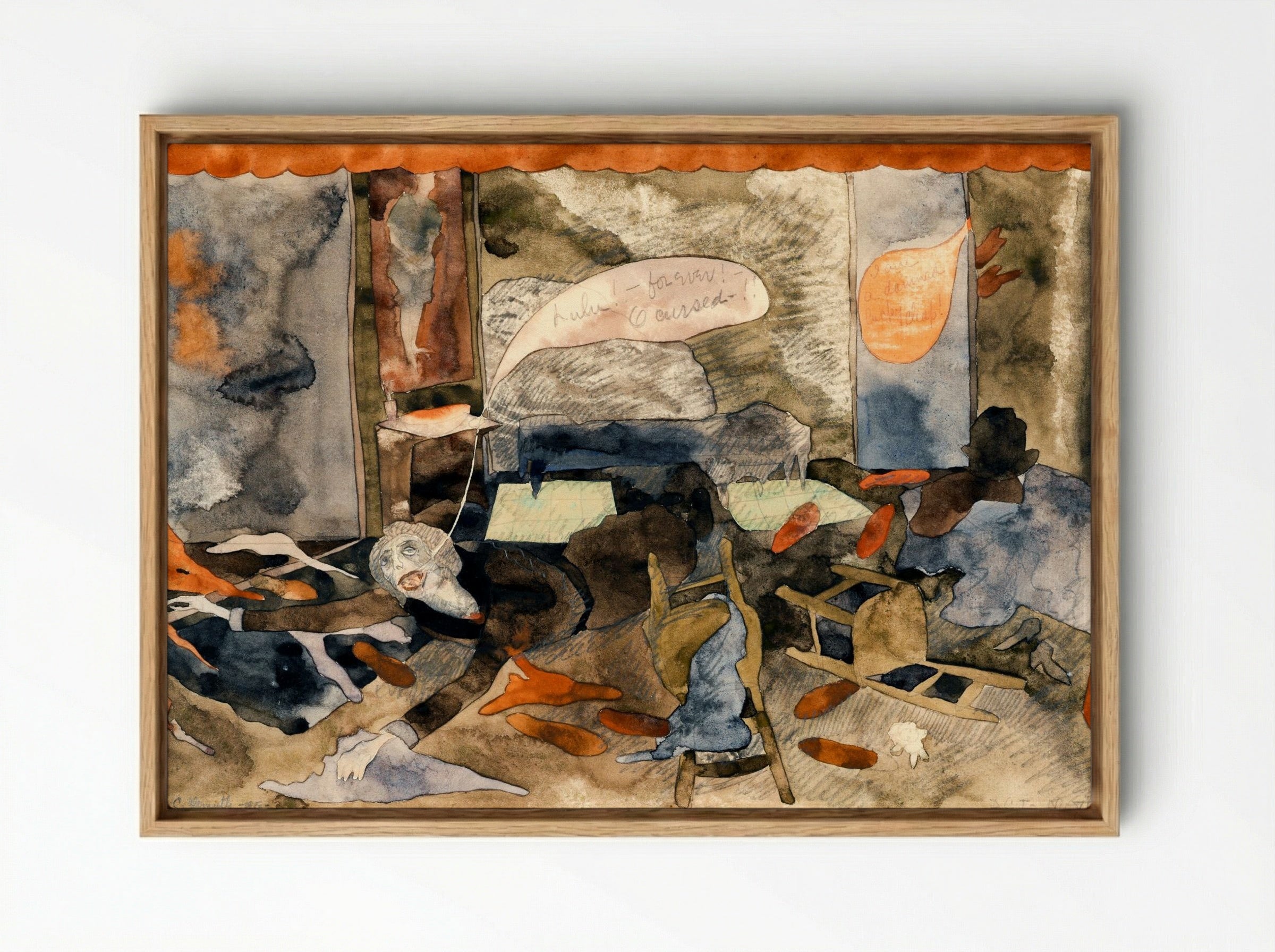 The Death of Countess Geschwitz - Charles Demuth - Framed Canvas Wood
