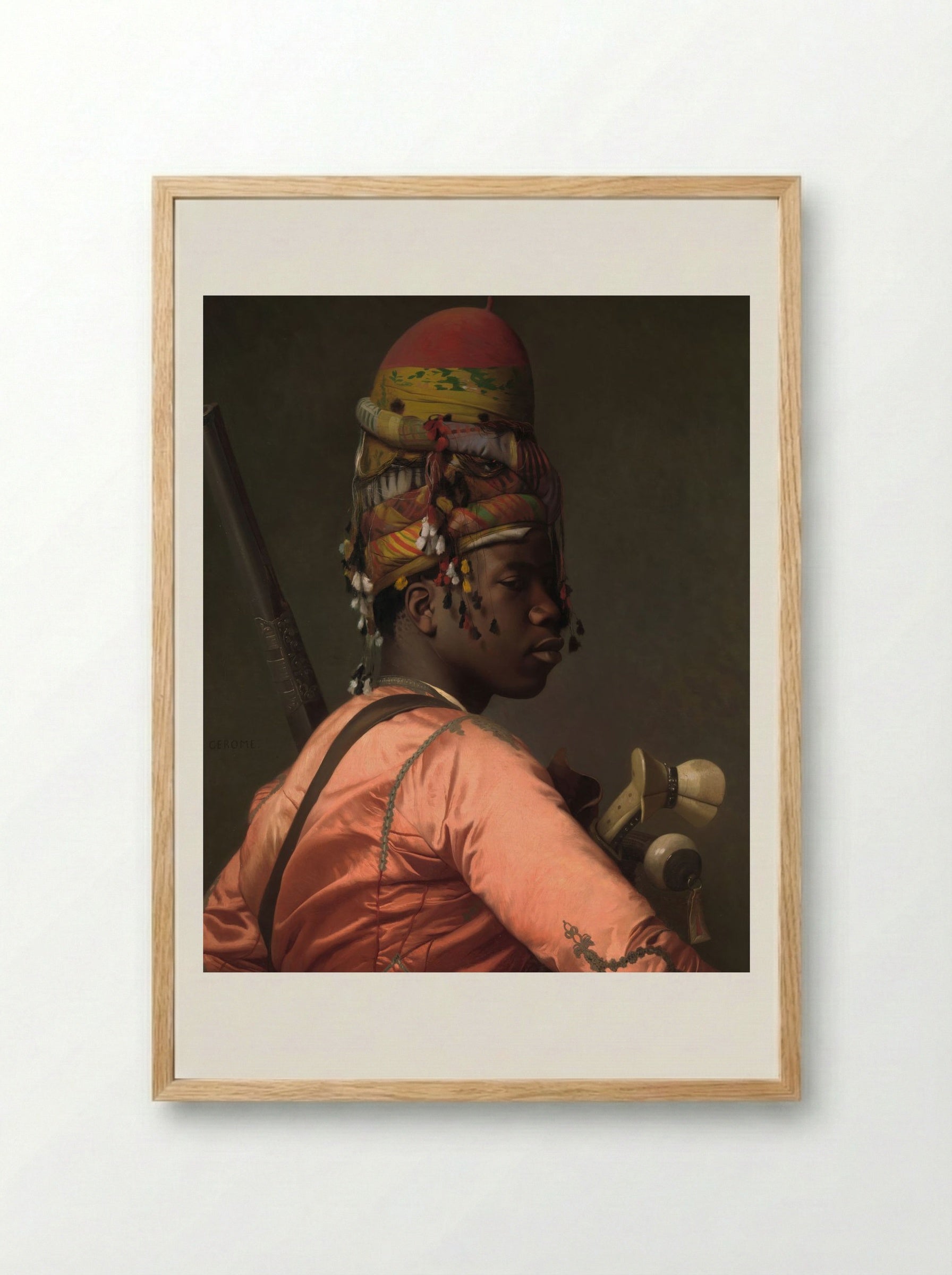 Black Bashi-Bazouk - Gérôme - Framed Print Wood