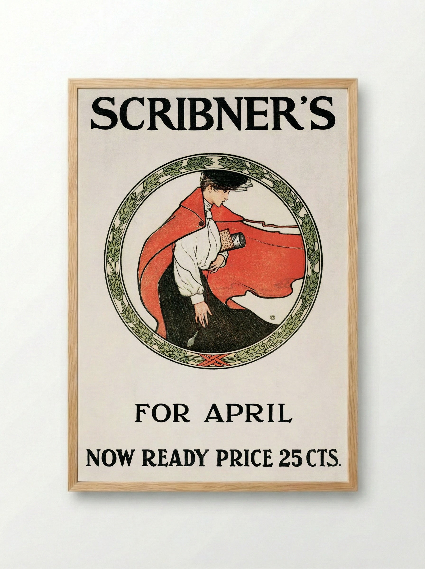 Scribner's for April - Edward Penfield - Framed Print Wood