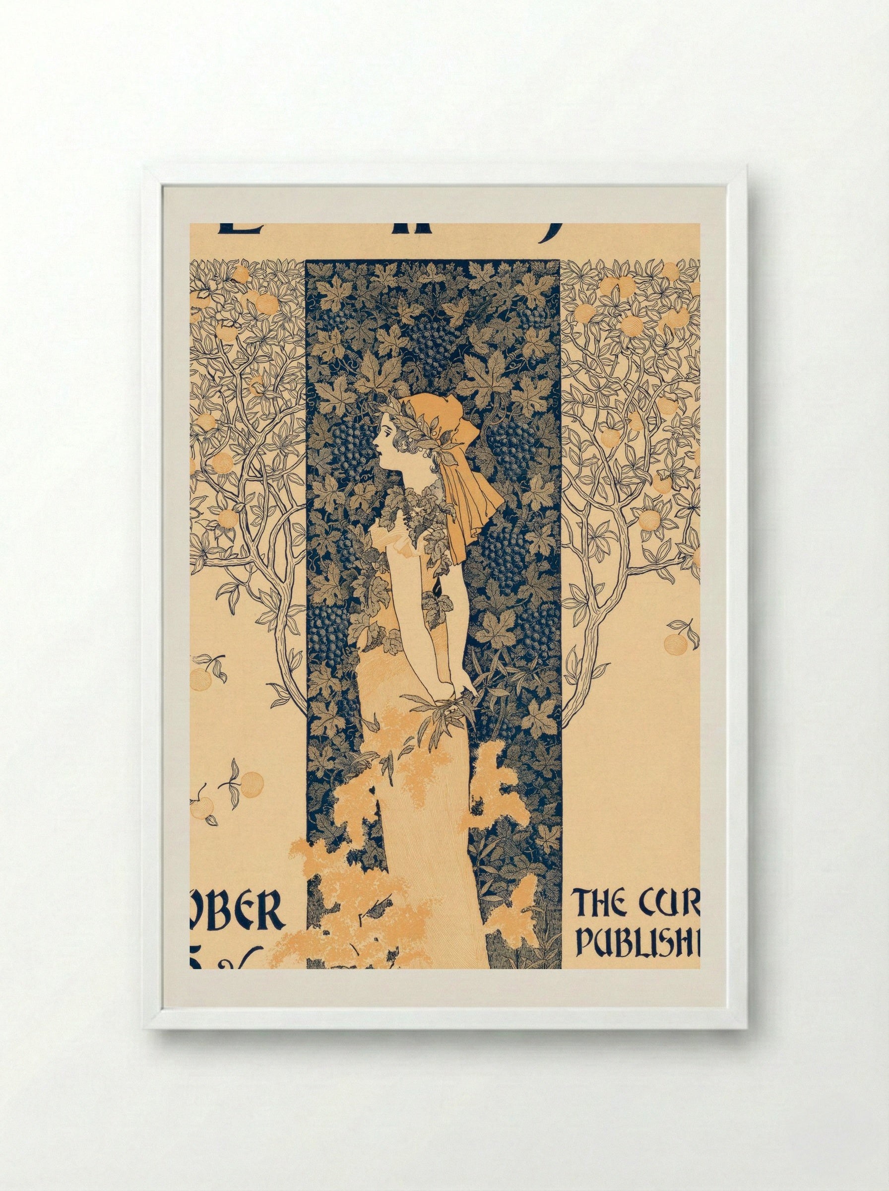 The Ladies' Home Journal for October, 1895 - William Martin Johnson - Framed Print White