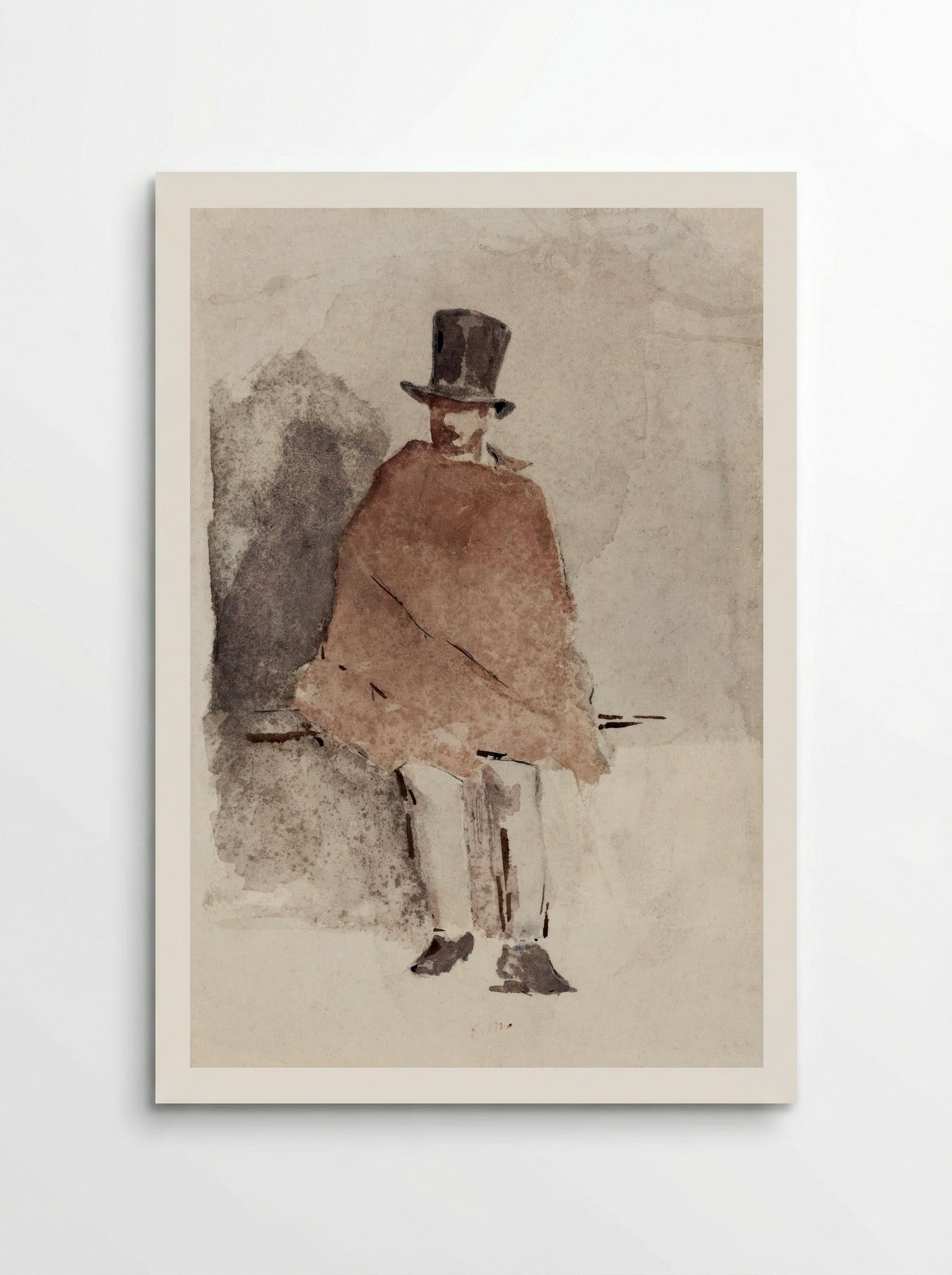 The Man in the Tall Hat - Édouard Manet - Poster
