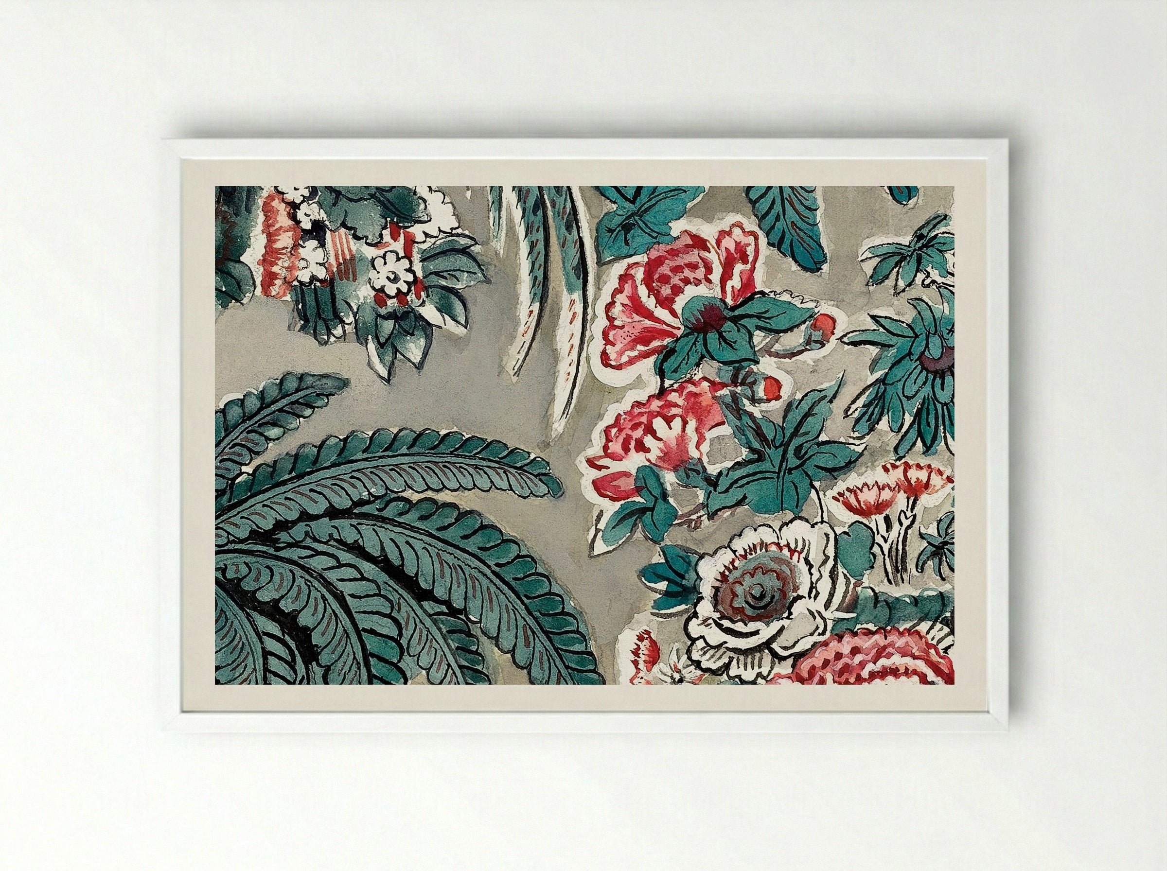 Chintz - George Loughridge - Framed Print White