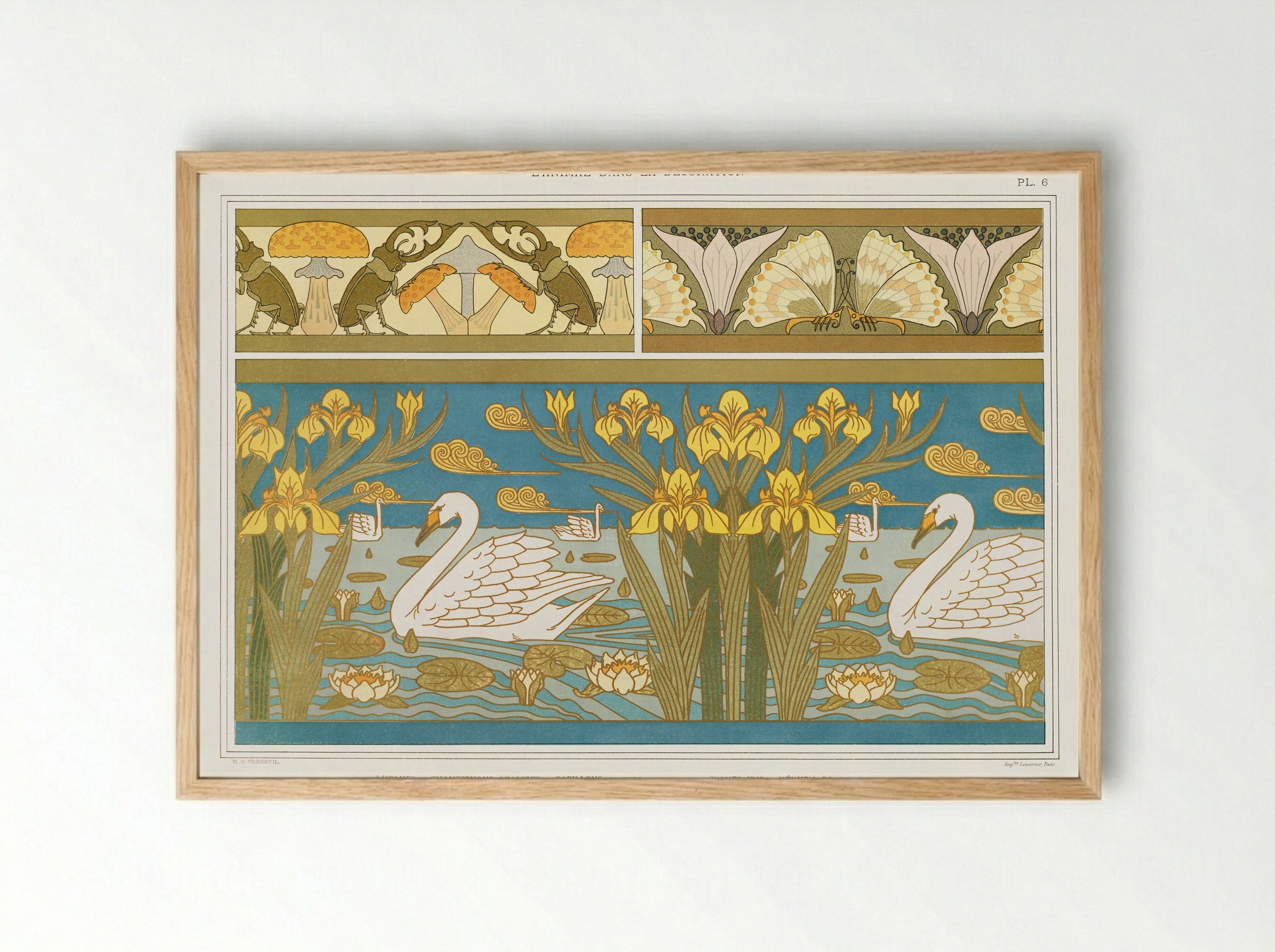 L'Animal dans la Décoration, Plate 6 - Maurice Pillard Verneuil - Framed Print Wood