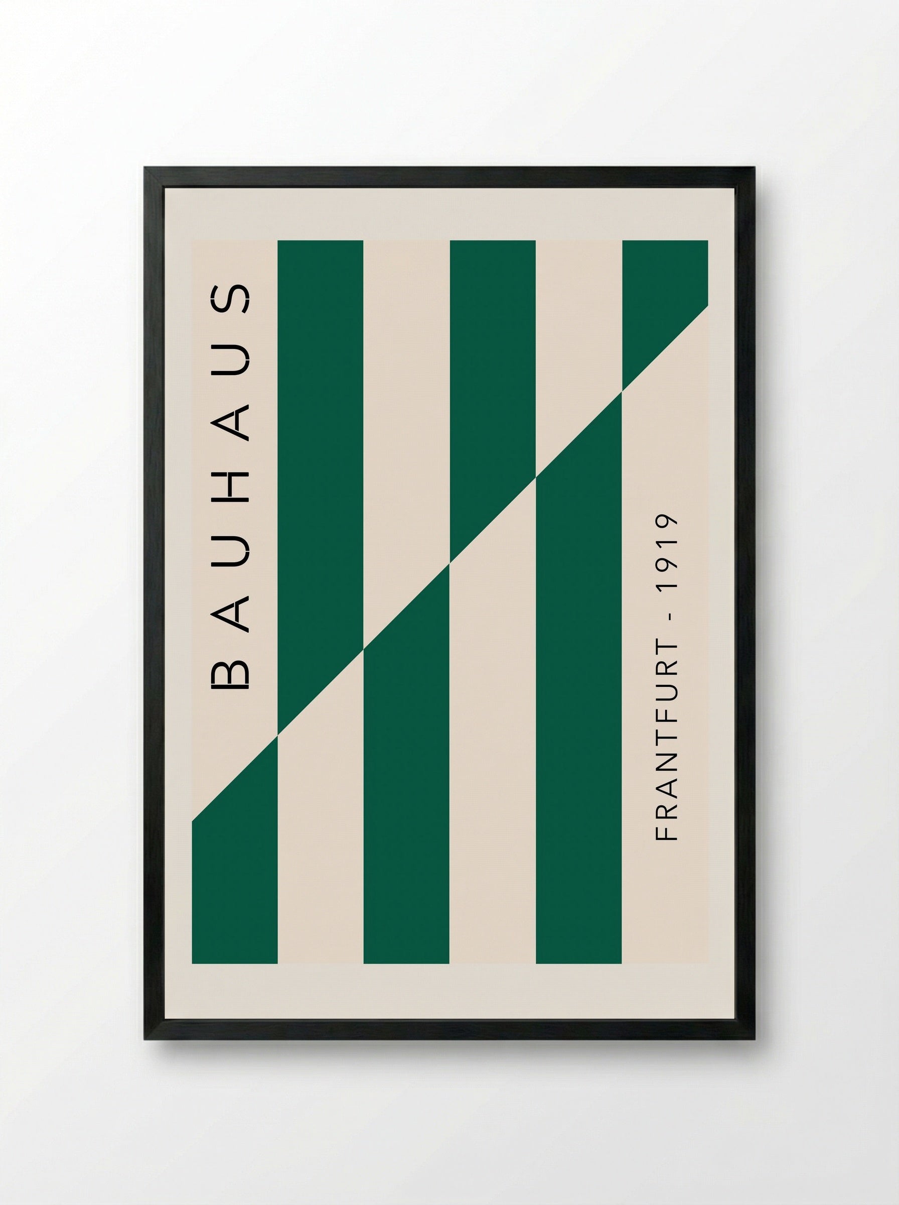 Bauhaus Stripes – Frankfurt 1919 - Framed Print Black