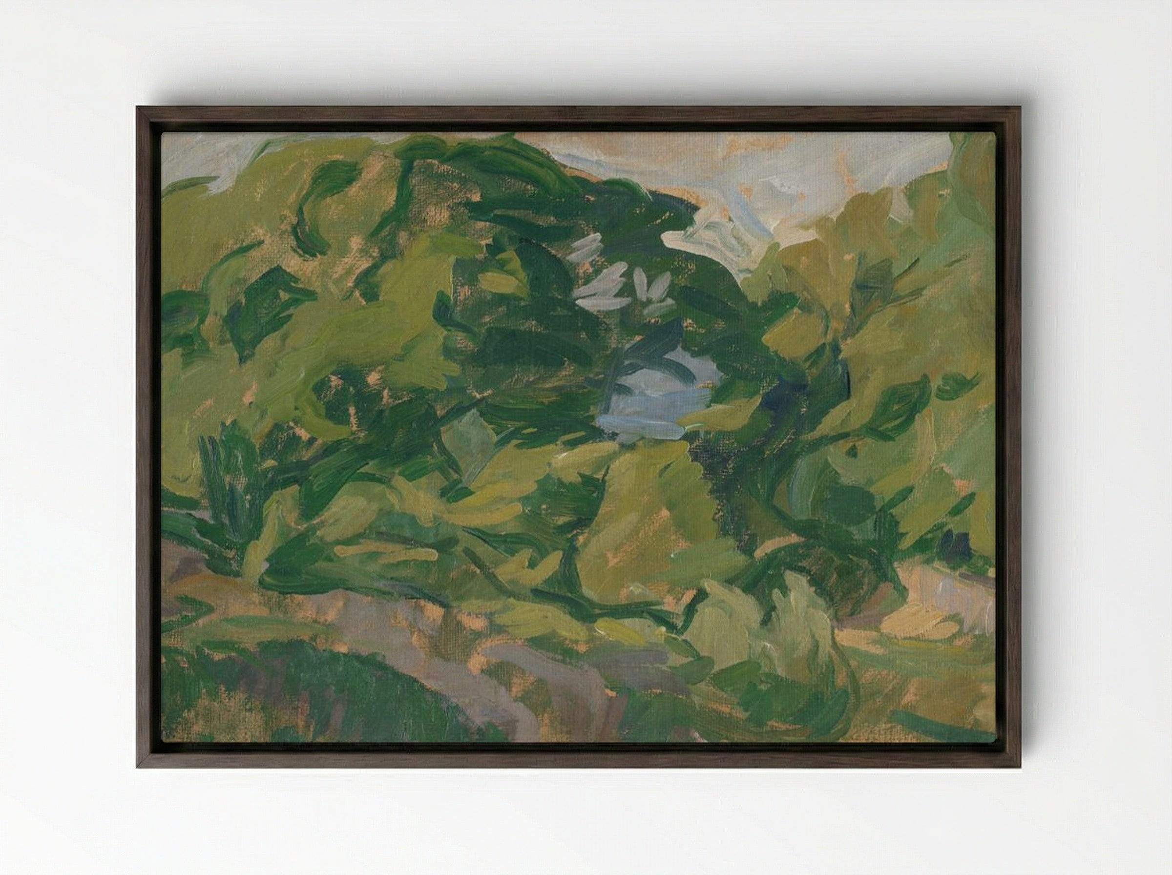 Landscape, Christiansø - Edvard Weie - Framed Canvas Dark Wood