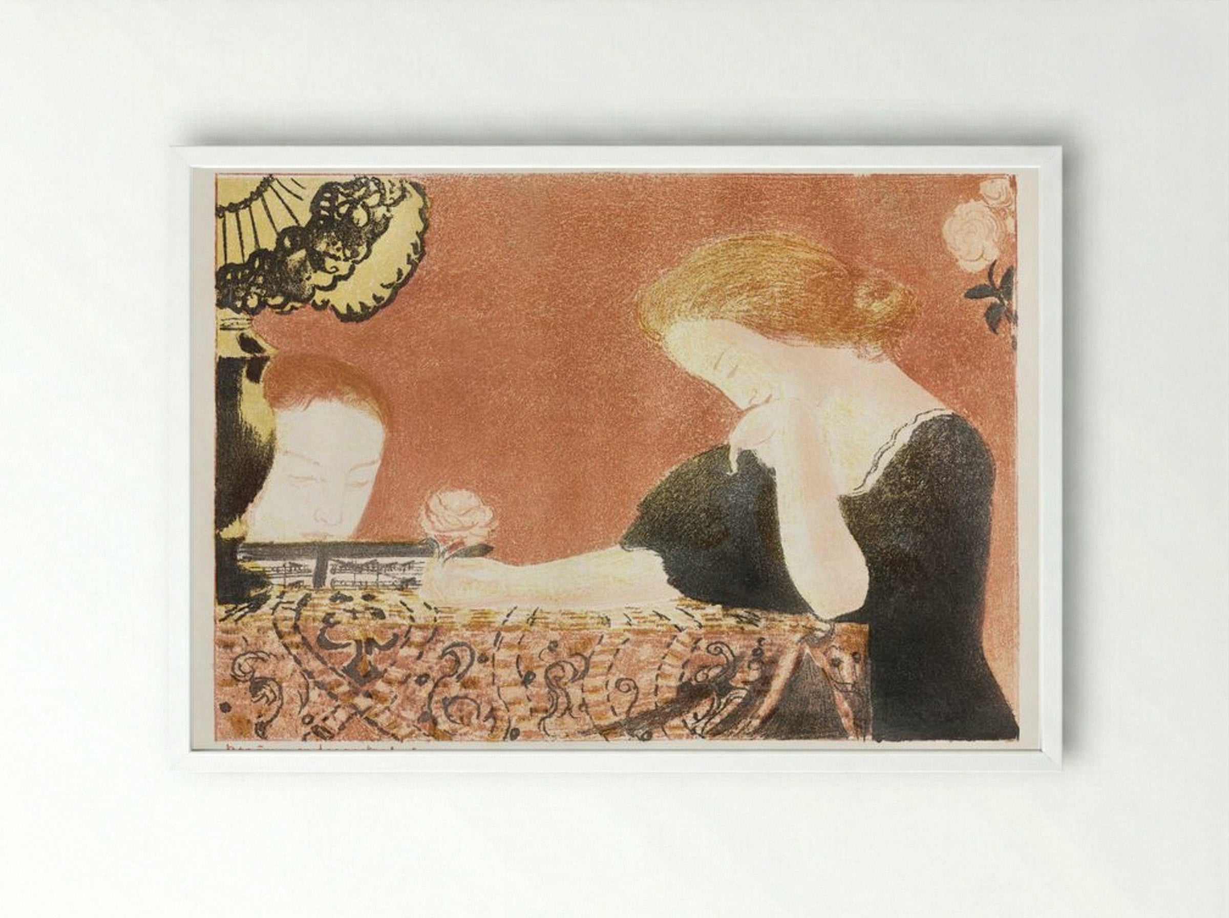 Our Souls in Languorous Gestures - Maurice Denis - Framed Print White