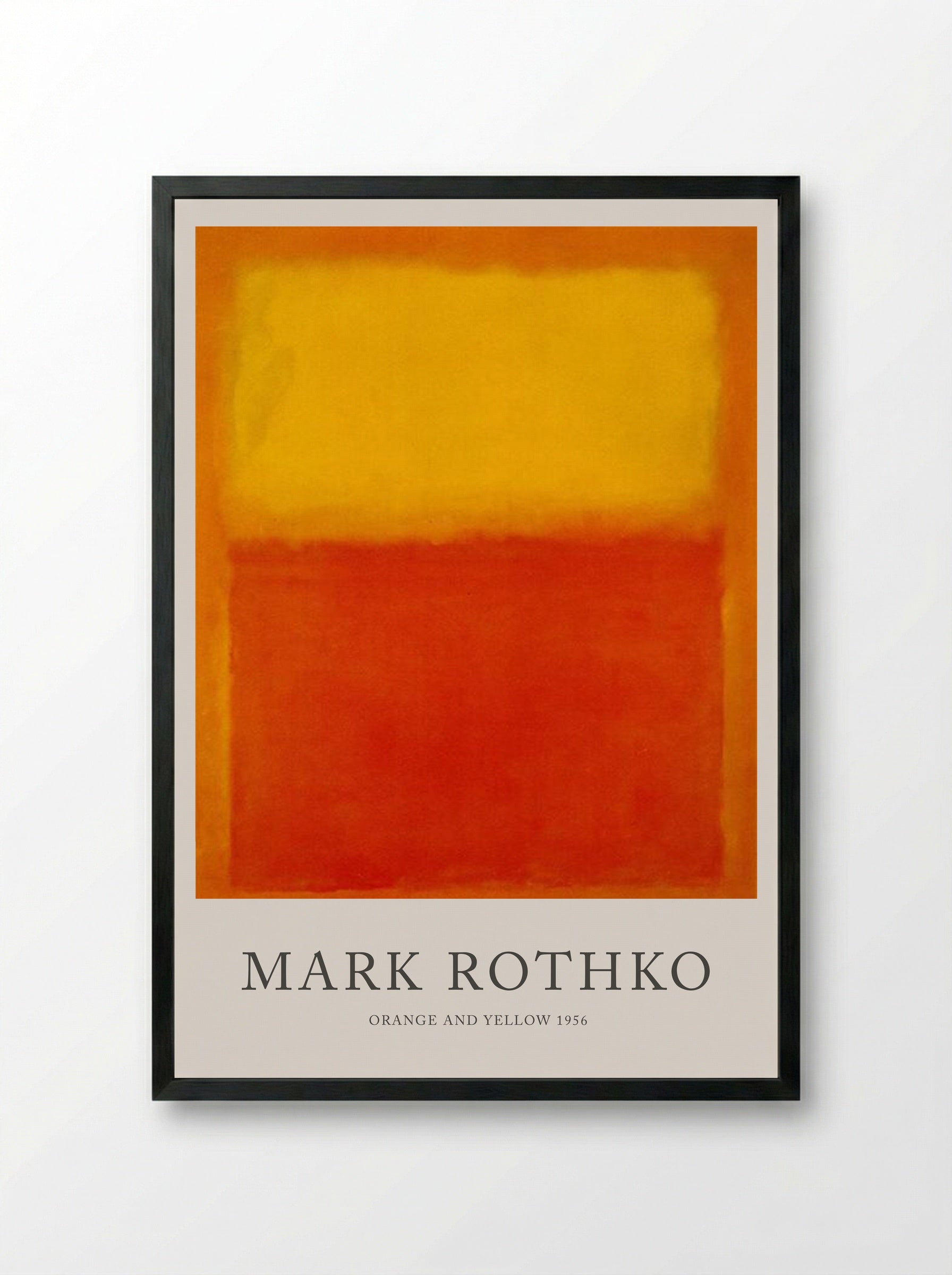 Orange and Yellow - Mark Rothko - Framed Print Black