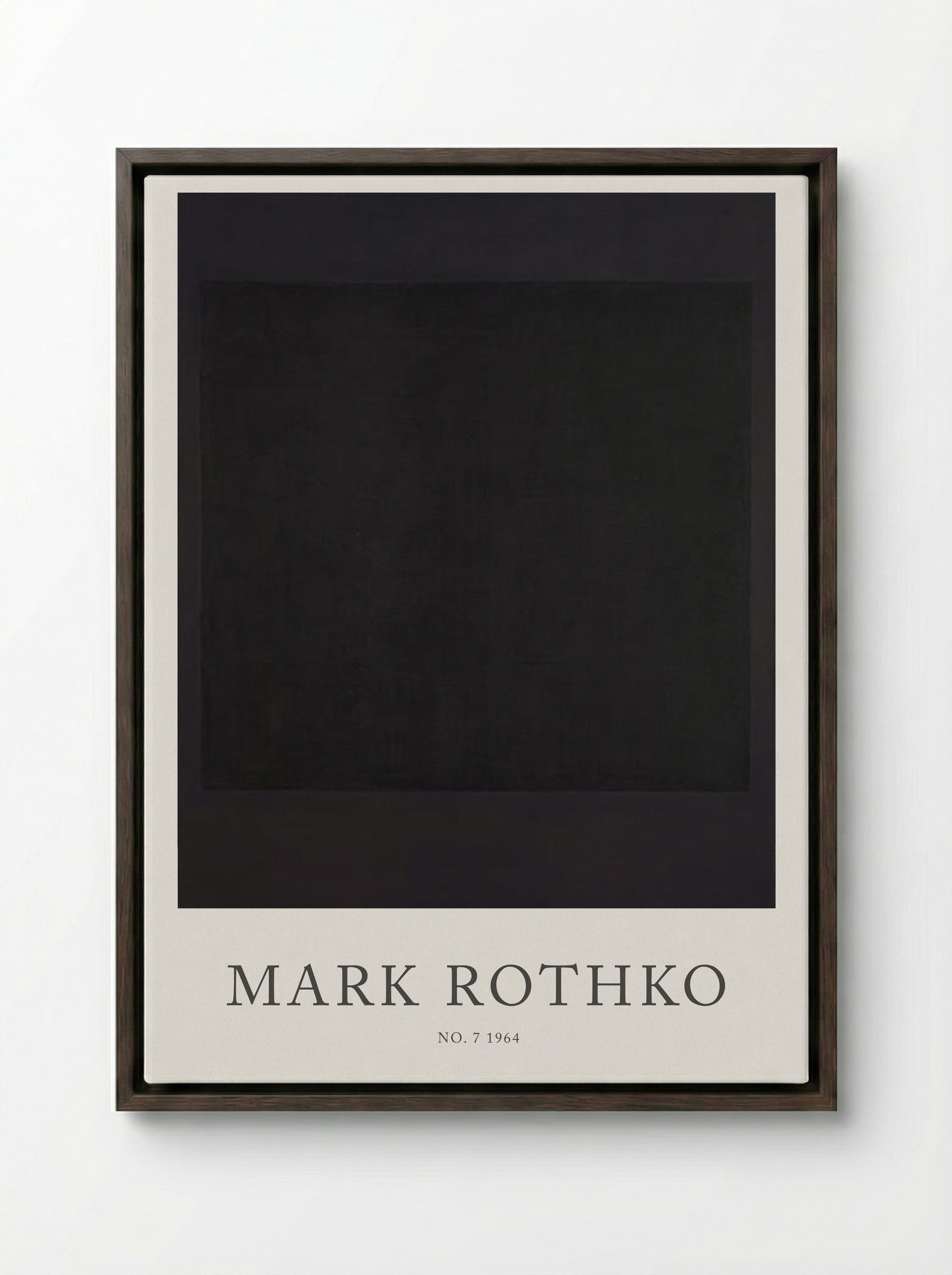 No. 7 - Mark Rothko - Framed Canvas Dark Wood