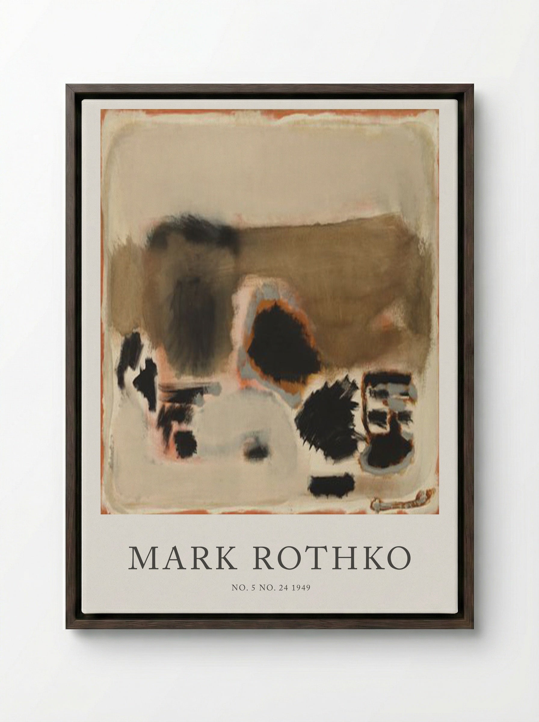 No. 5, No. 24 - Mark Rothko - Framed Canvas Dark Wood