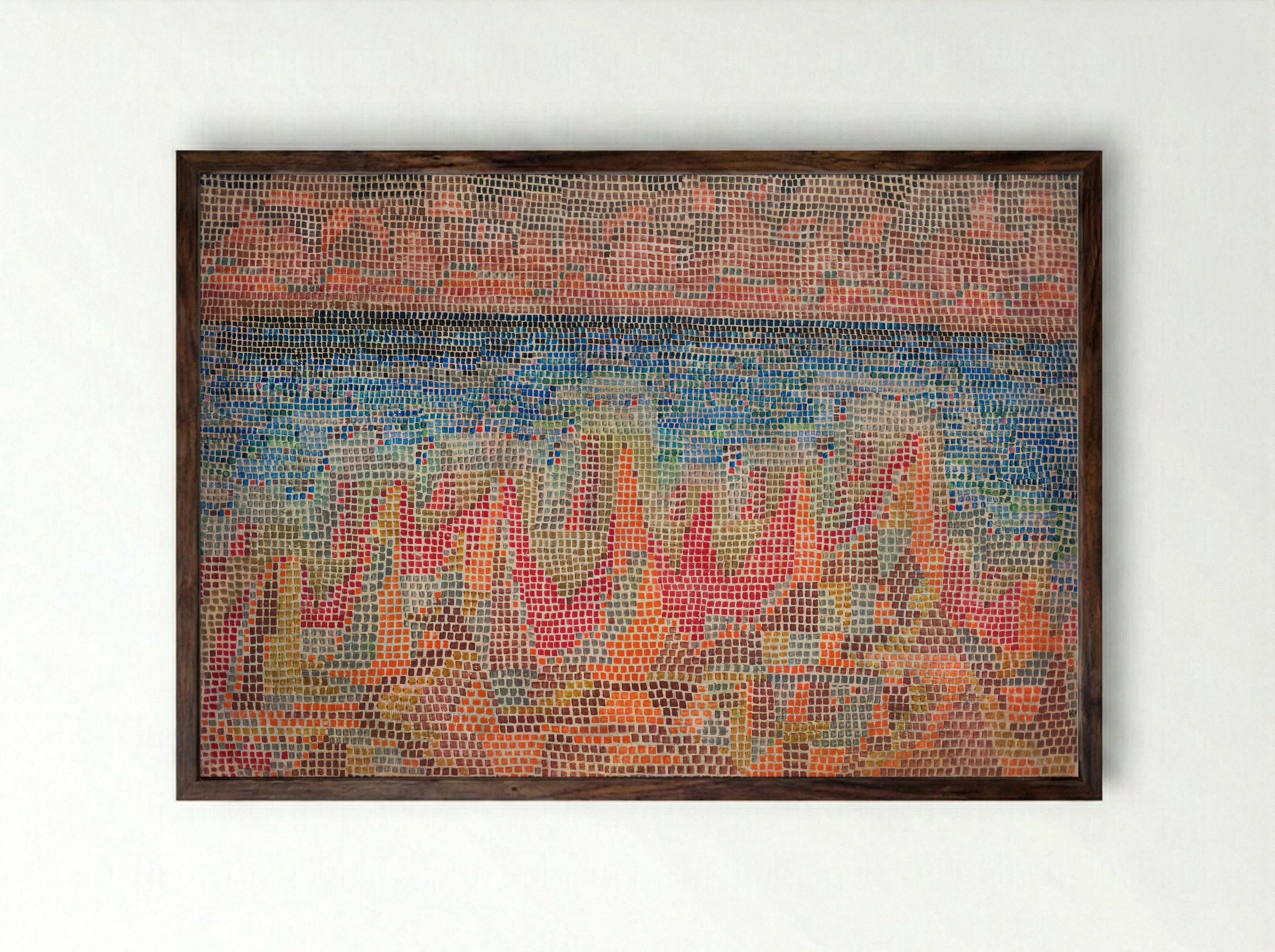 Klippen am Meer (Cliffs by the Sea) - Paul Klee - Framed Print Dark Wood