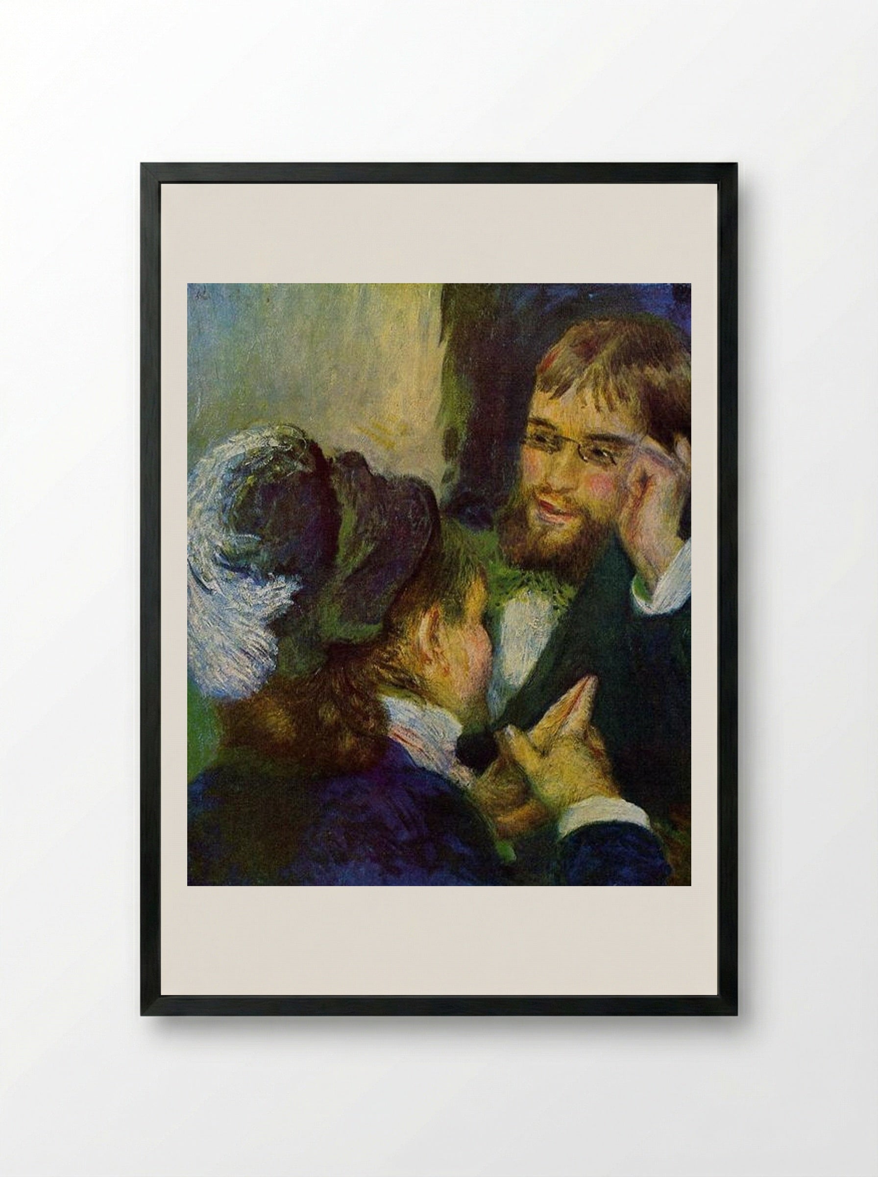 Conversation - Pierre-Auguste Renoir - Framed Print Black
