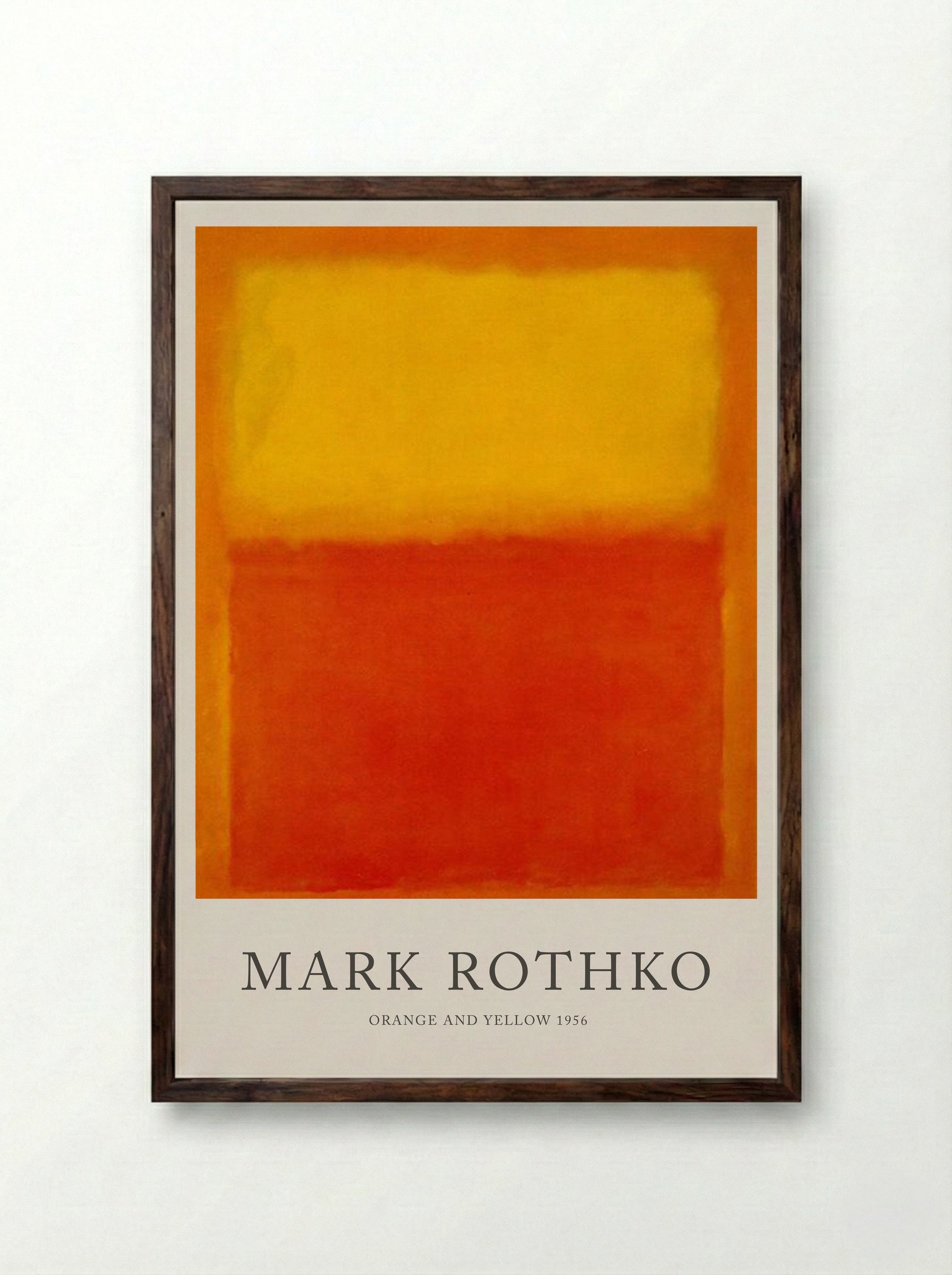 Orange and Yellow - Mark Rothko - Framed Print Dark Wood