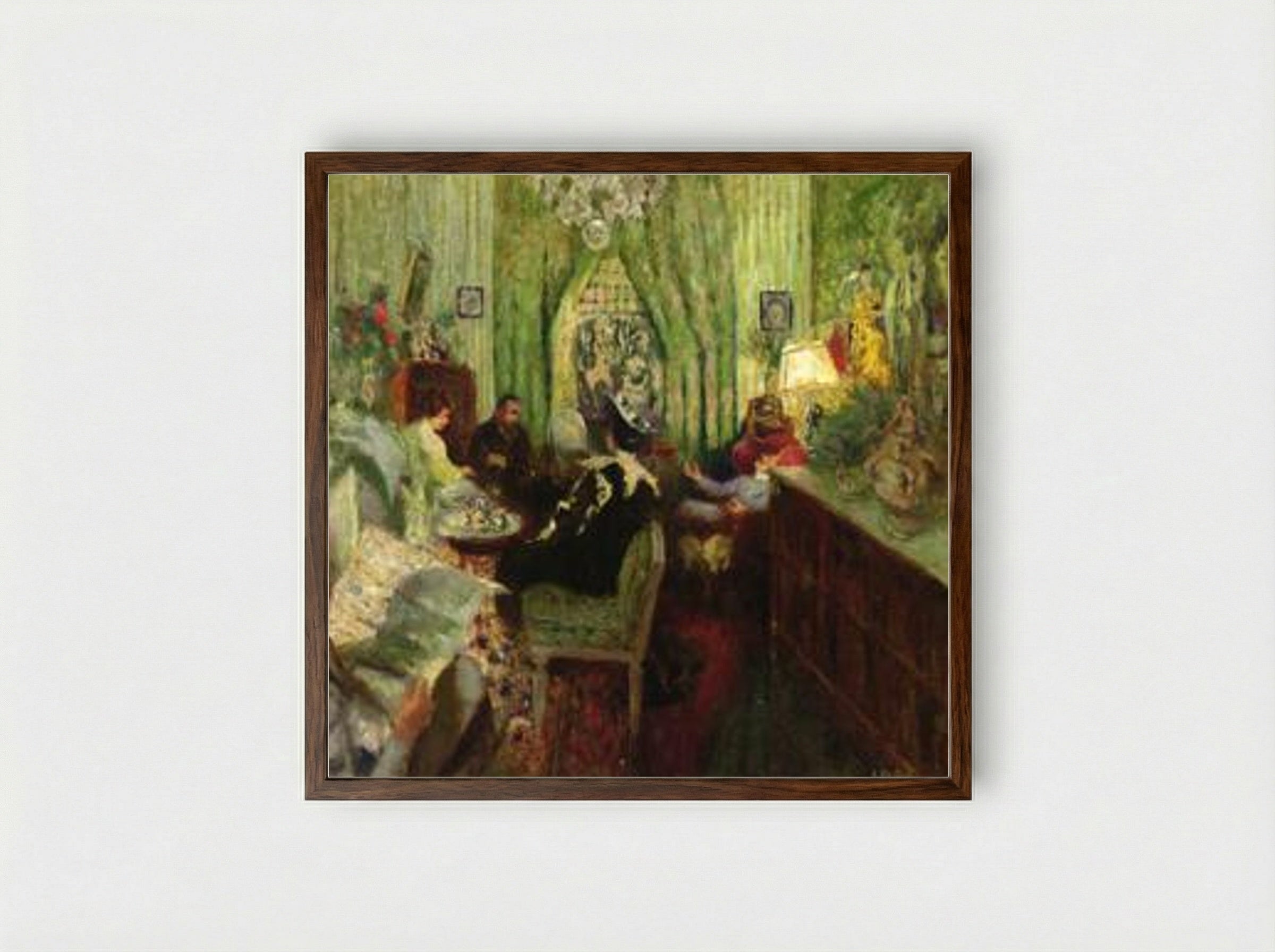 The Salon of Madame Aron - Édouard Vuillard - Framed Print Dark Wood